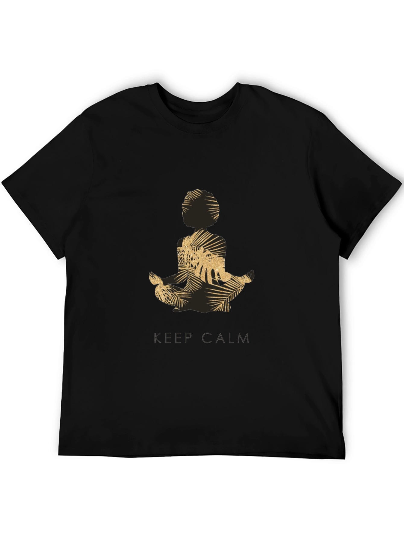 Keep Calm Meditation T-Shirt - Mens Black Graphic Tee