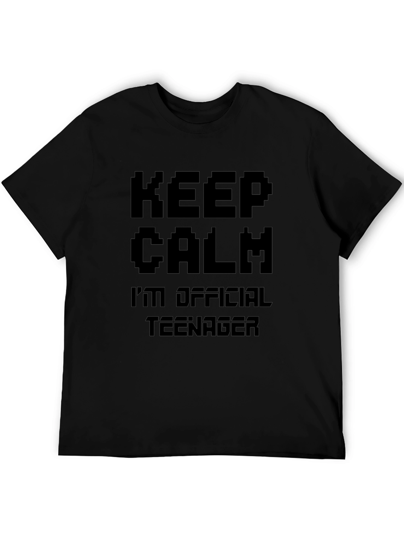 Keep Calm Official Teenager Black Graphic Tee