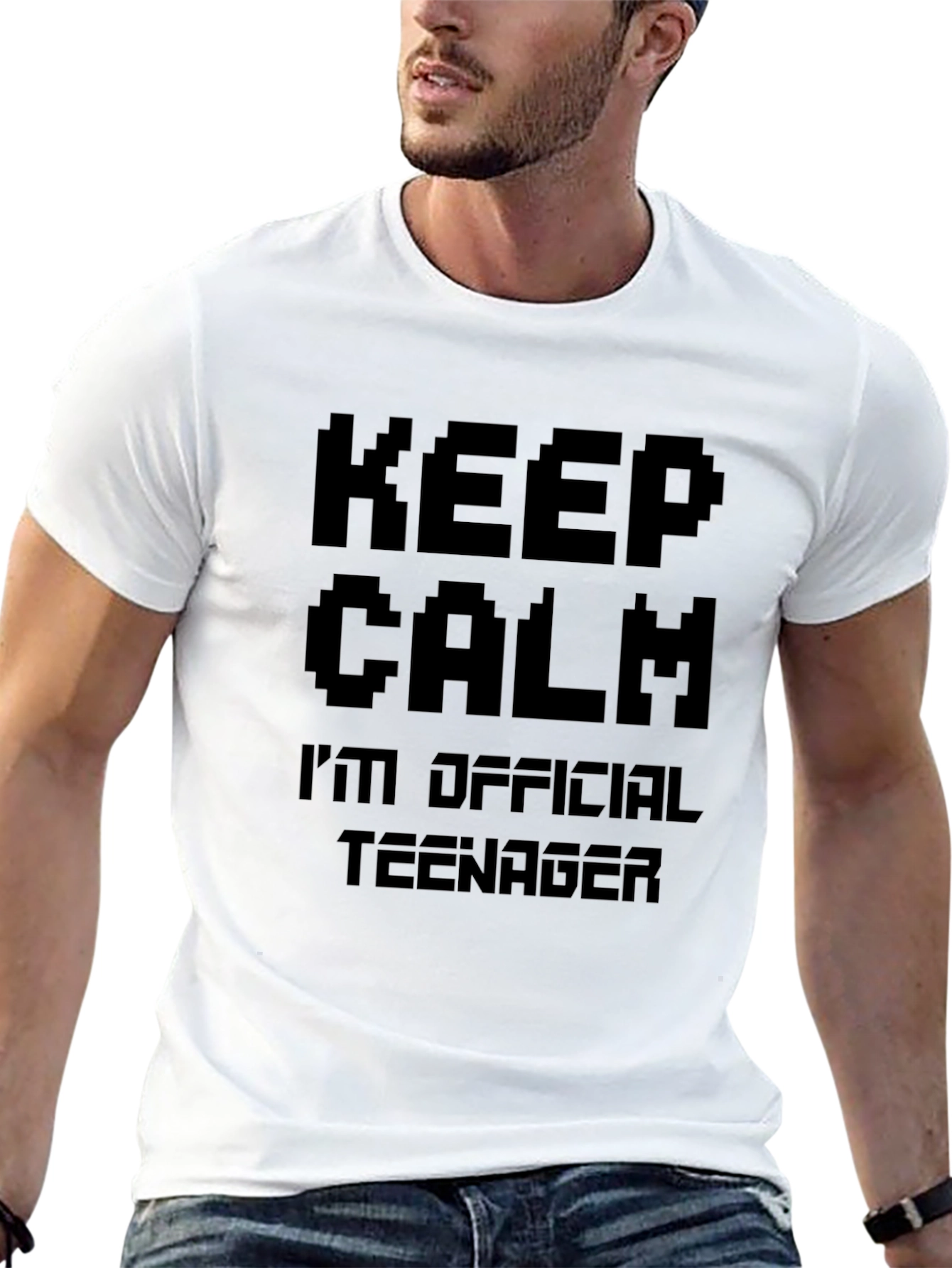 Keep Calm Official Teenager Black Graphic Tee