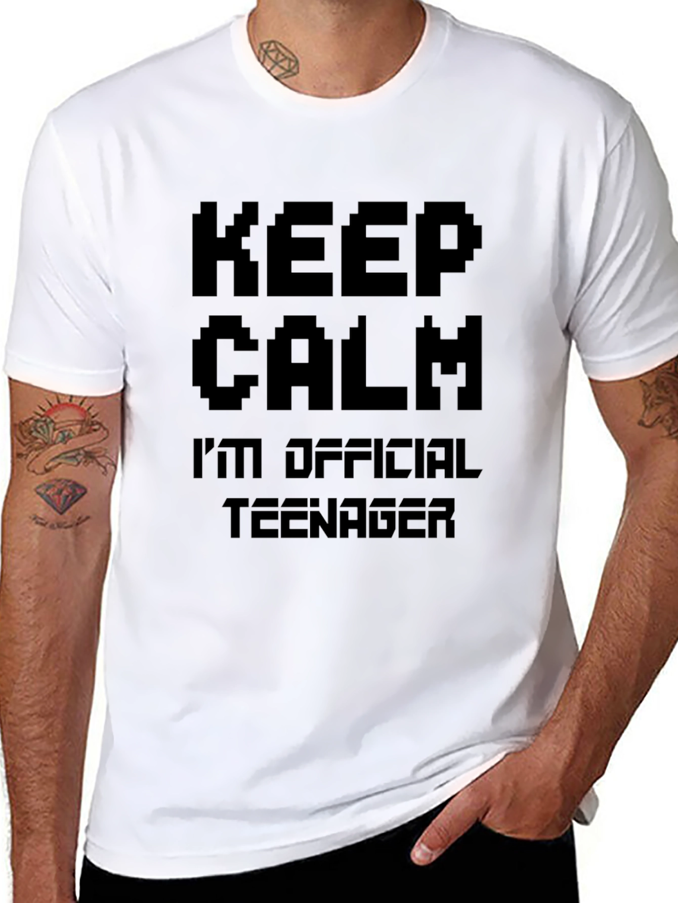 Keep Calm Official Teenager Black Graphic Tee
