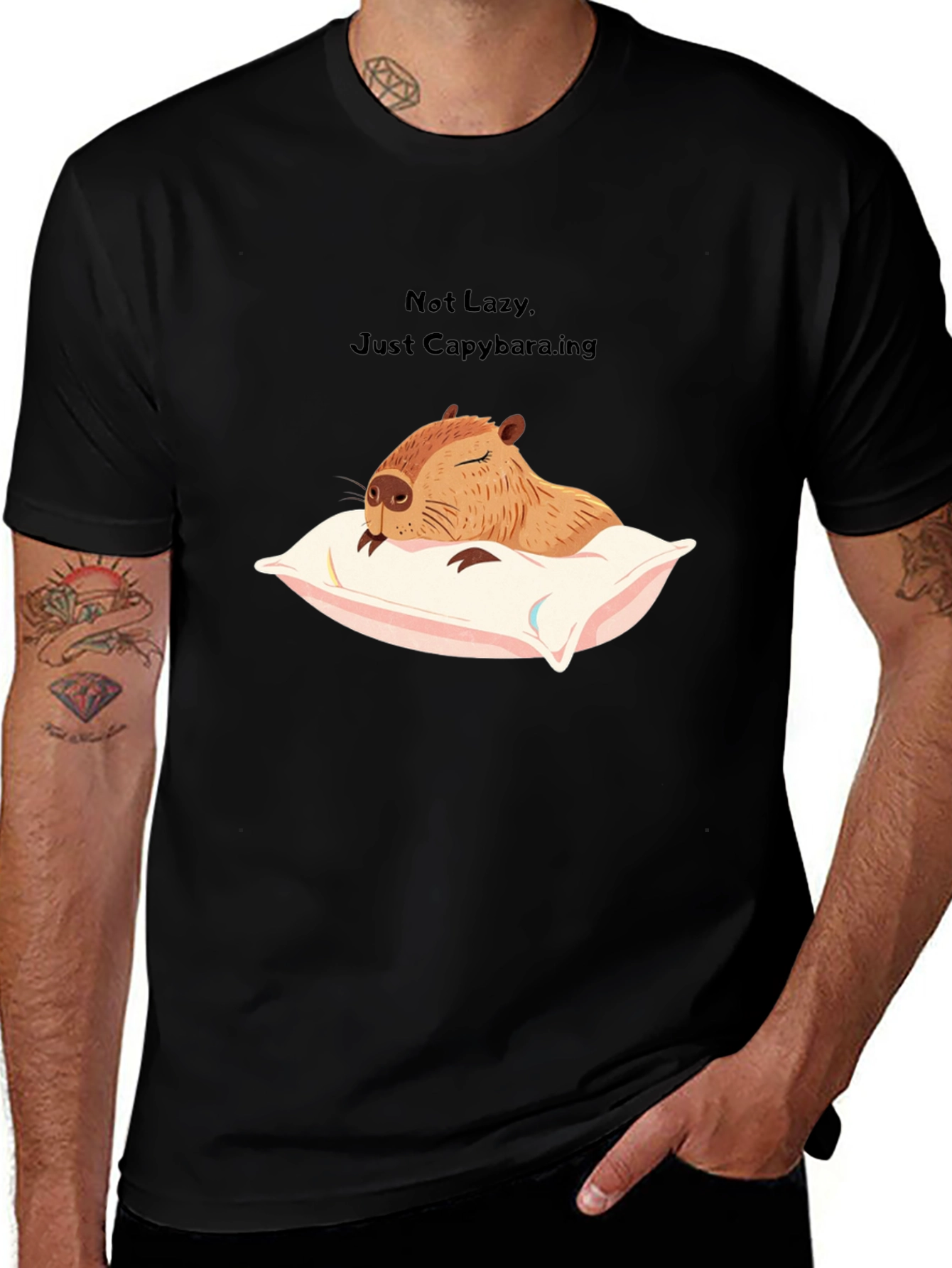 Not Lazy Just Capybara-ing T-Shirt
