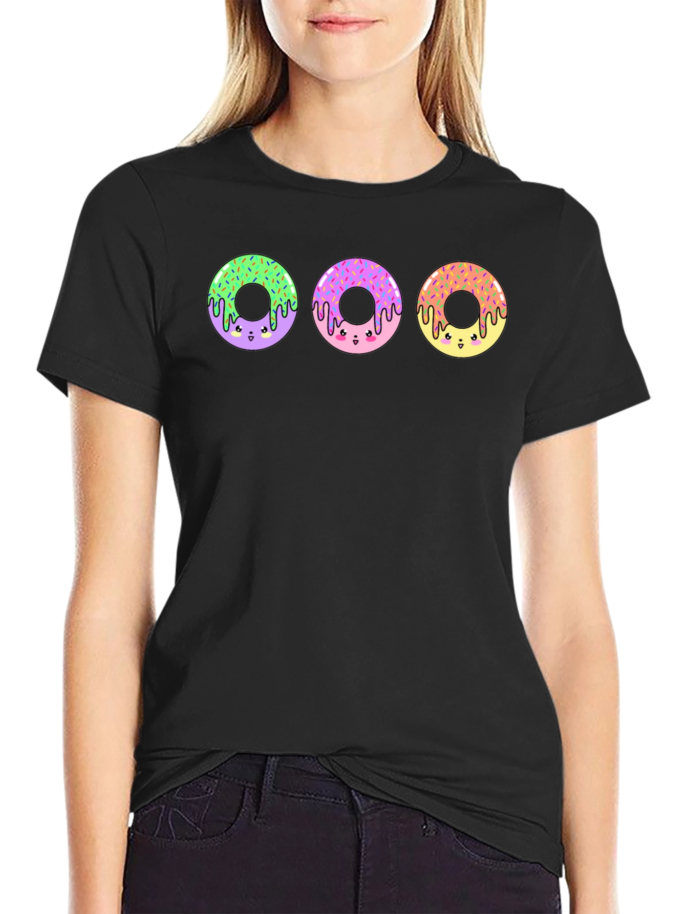 Cute Kawaii Donut T-Shirt - Sweet Treat Design