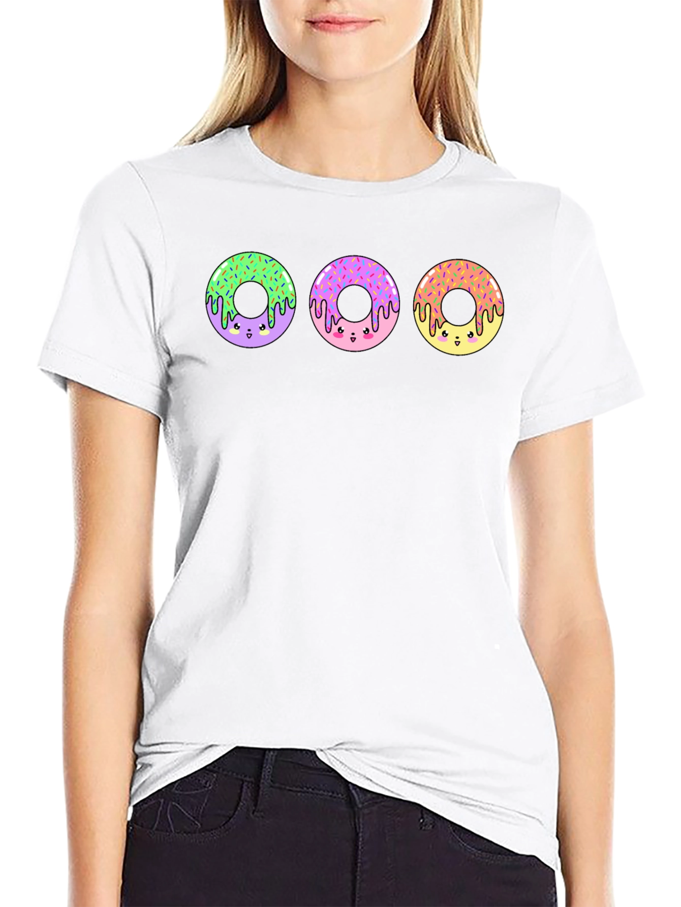 Cute Kawaii Donut T-Shirt - Sweet Treat Design