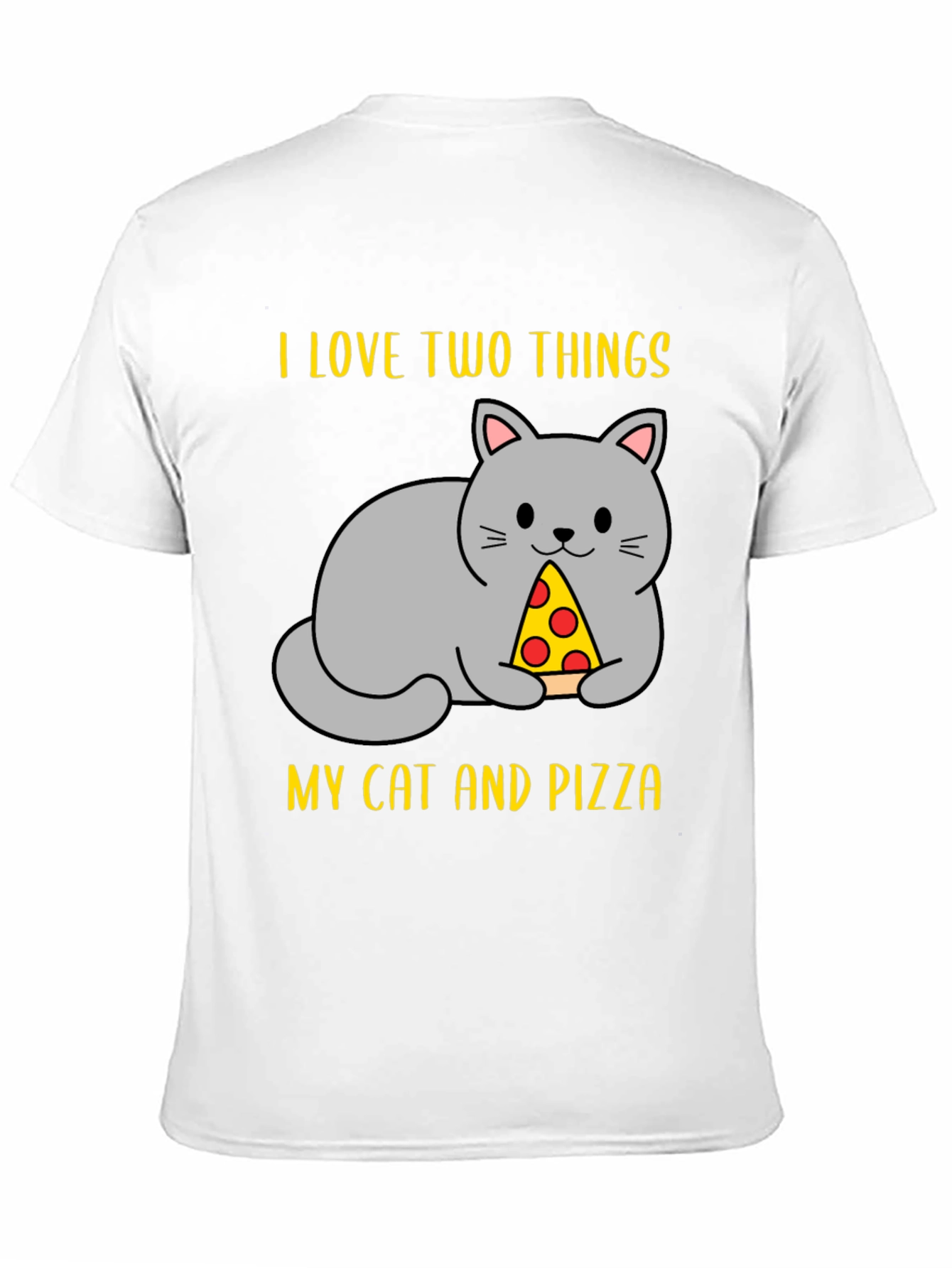 Funny Cat & Pizza T-Shirt