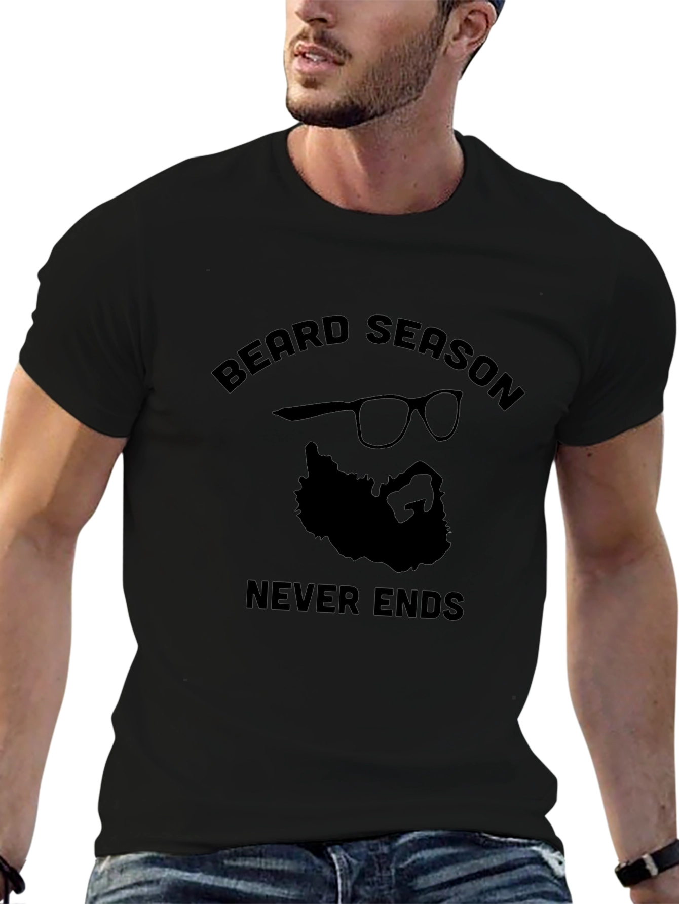 Beard Season Never Ends Graphic Tee