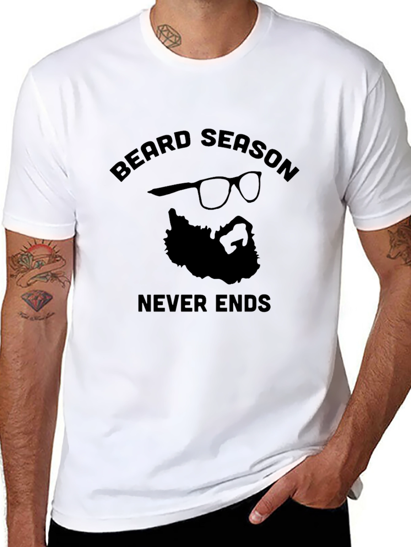Beard Season Never Ends Graphic Tee