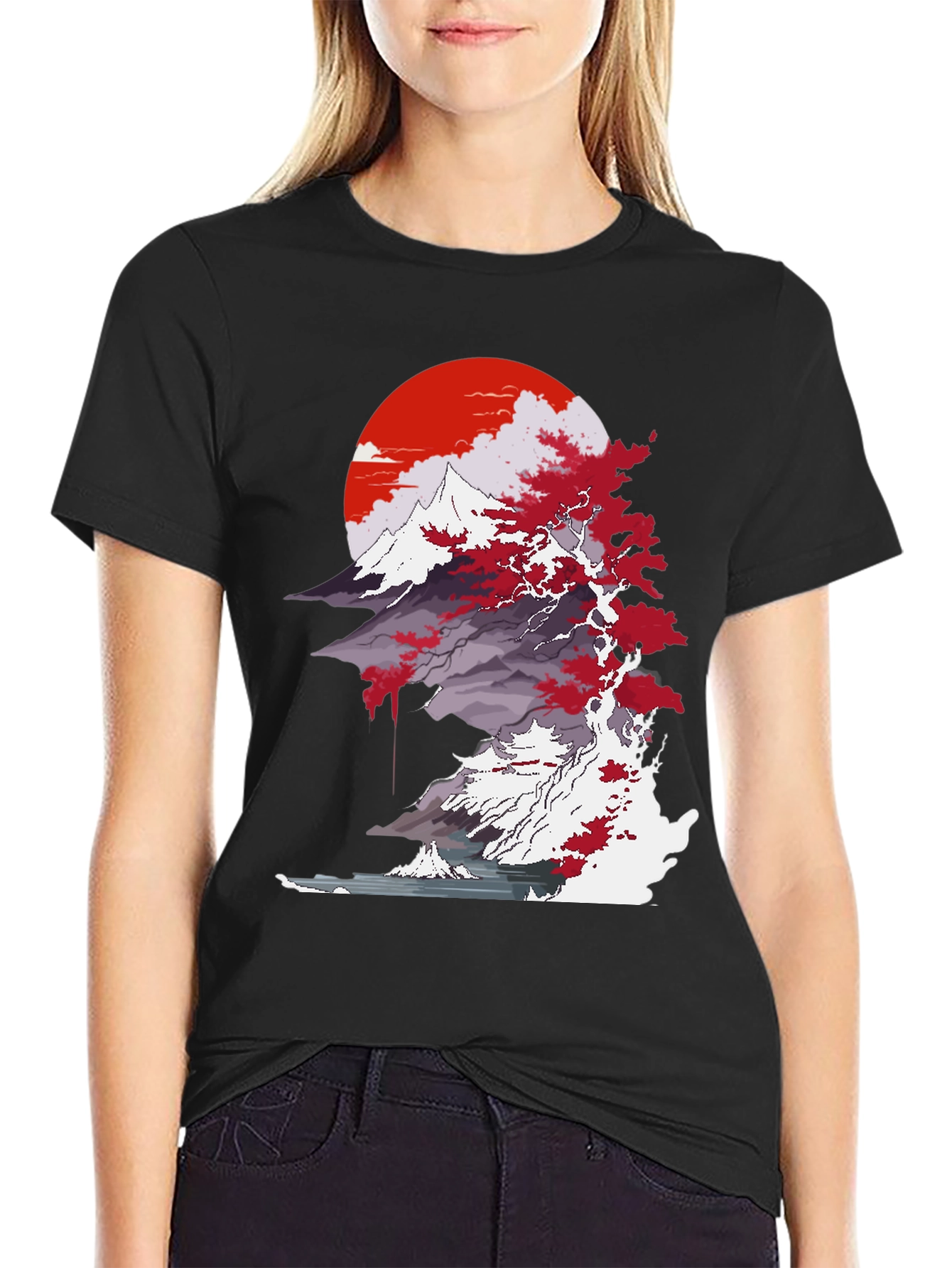 Mountains and Moon Graphic Tee