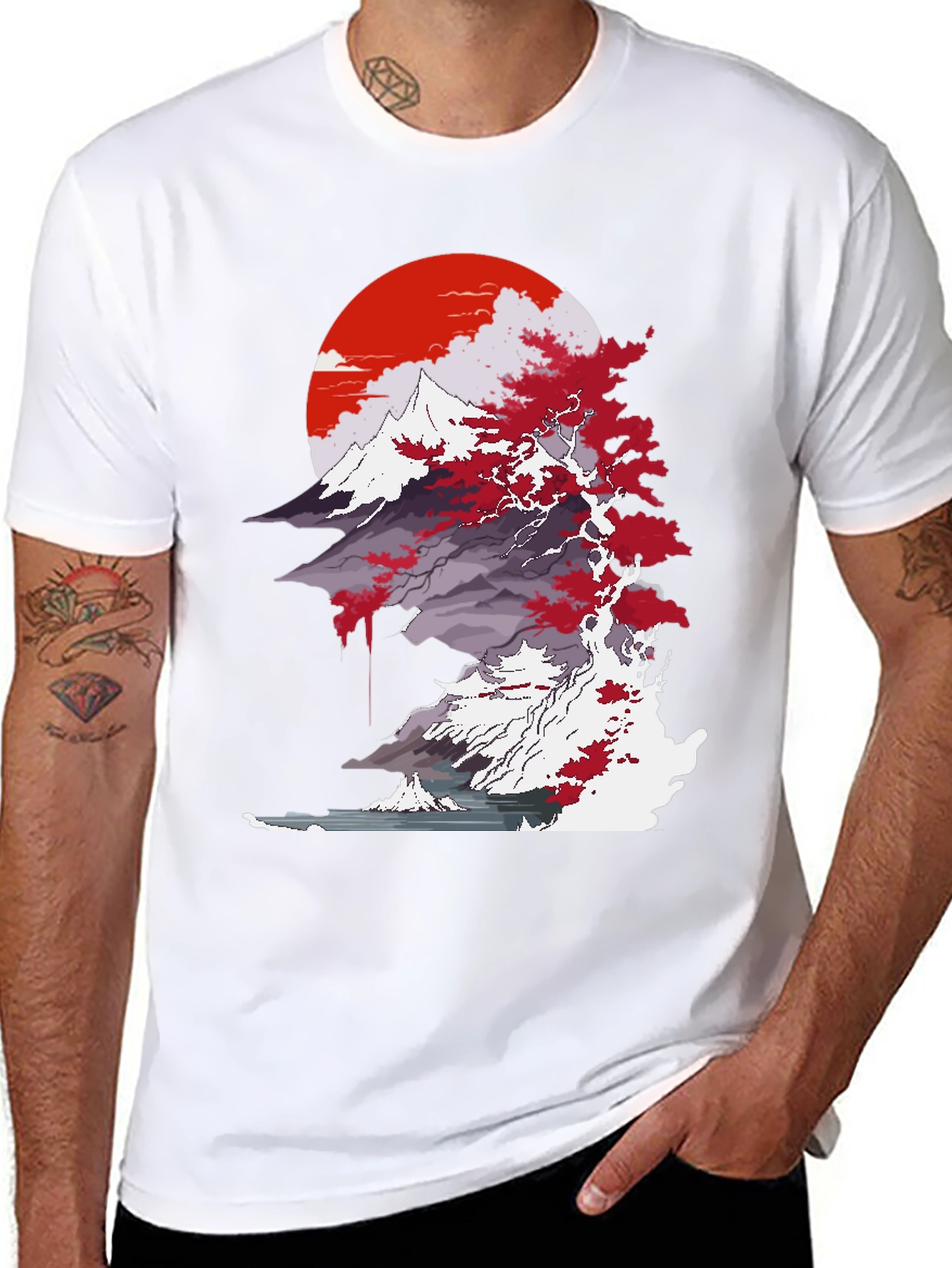 Mountains and Moon Graphic Tee