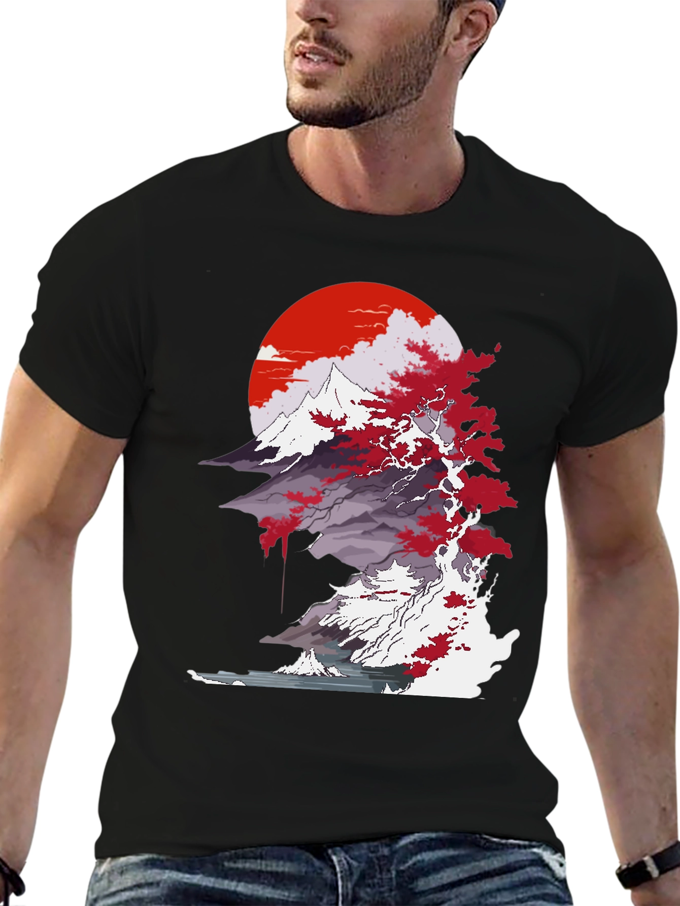 Mountains and Moon Graphic Tee
