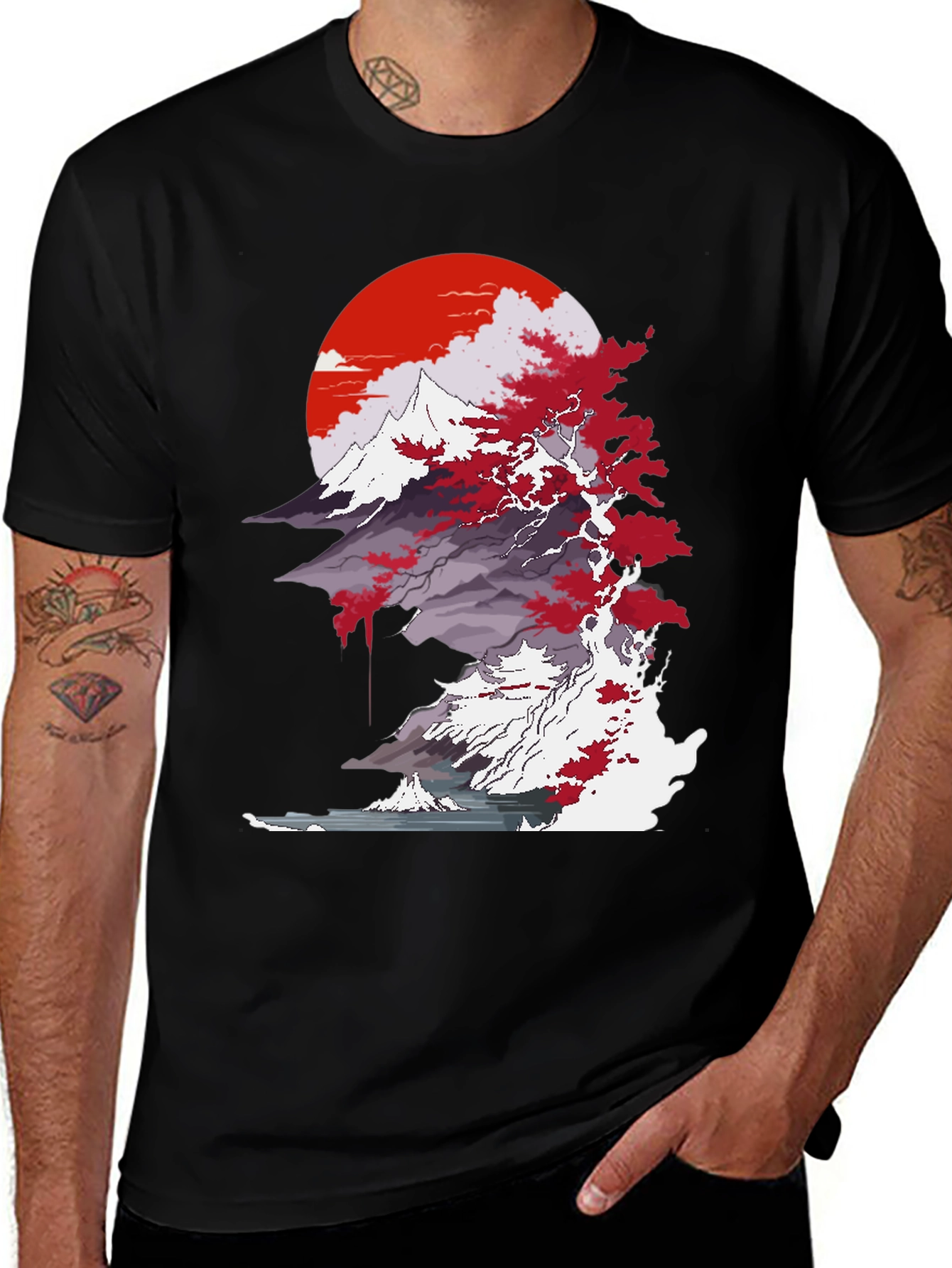 Mountains and Moon Graphic Tee