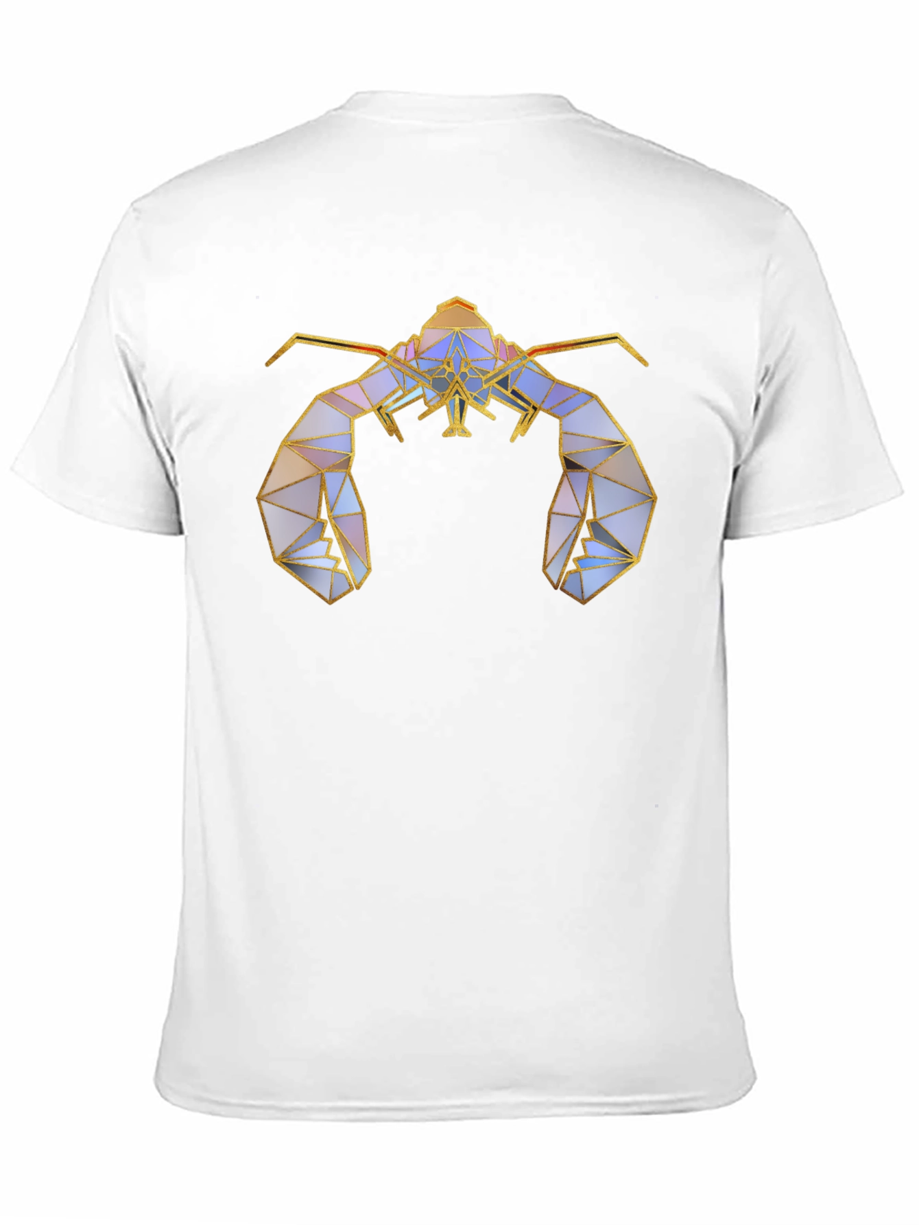 Geometric Lobster Graphic Tee - Stylish Black T-Shirt
