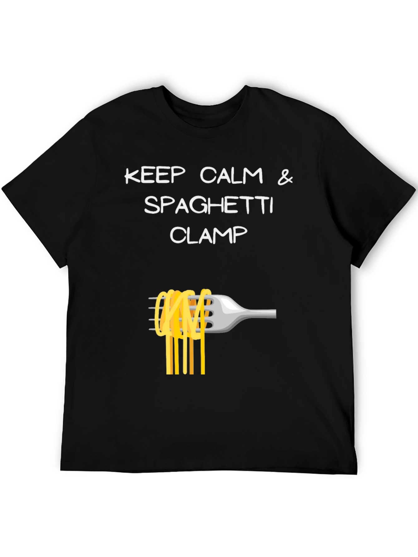 Keep Calm Spaghetti Clamp T-Shirt