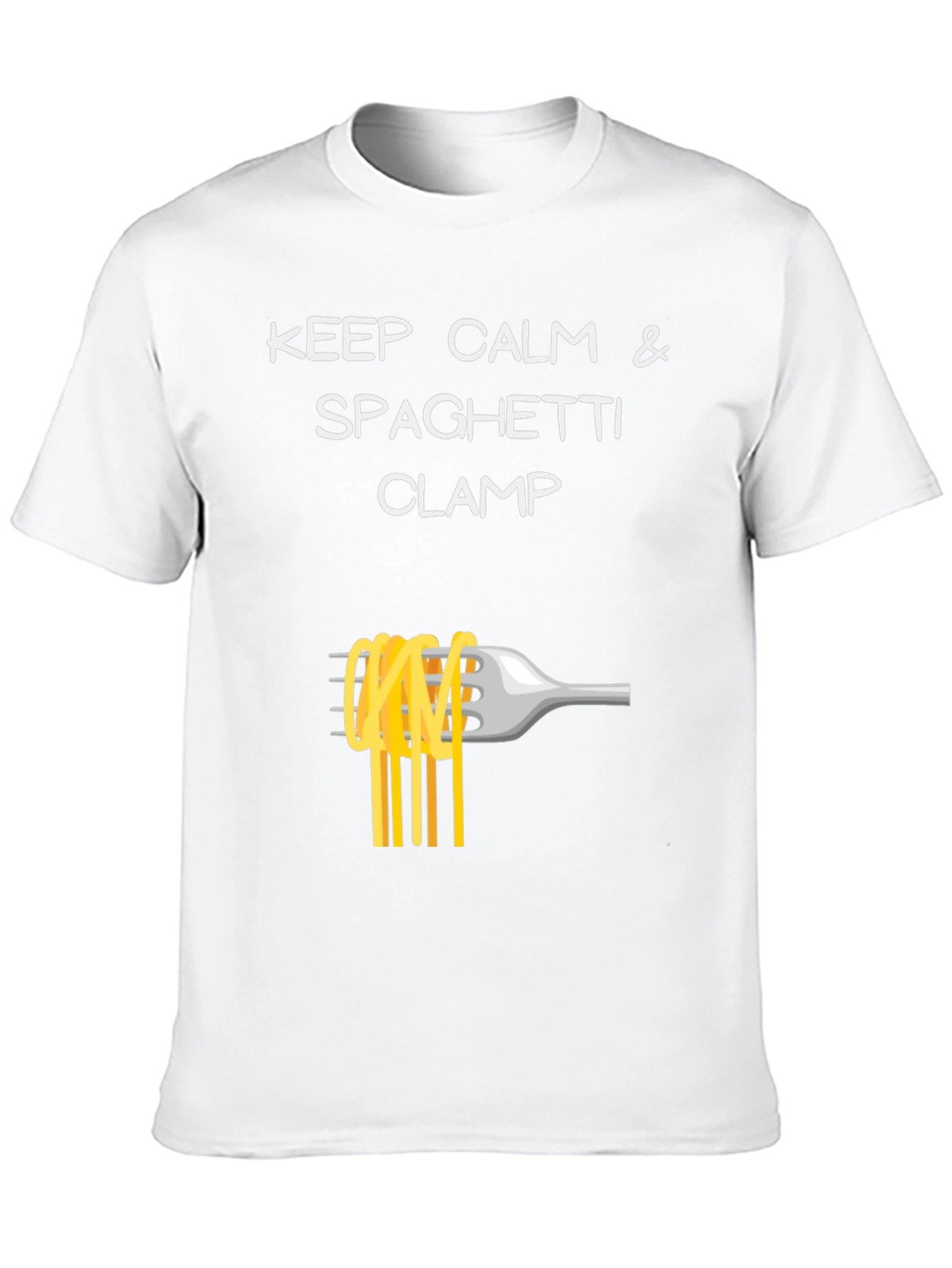 Keep Calm Spaghetti Clamp T-Shirt