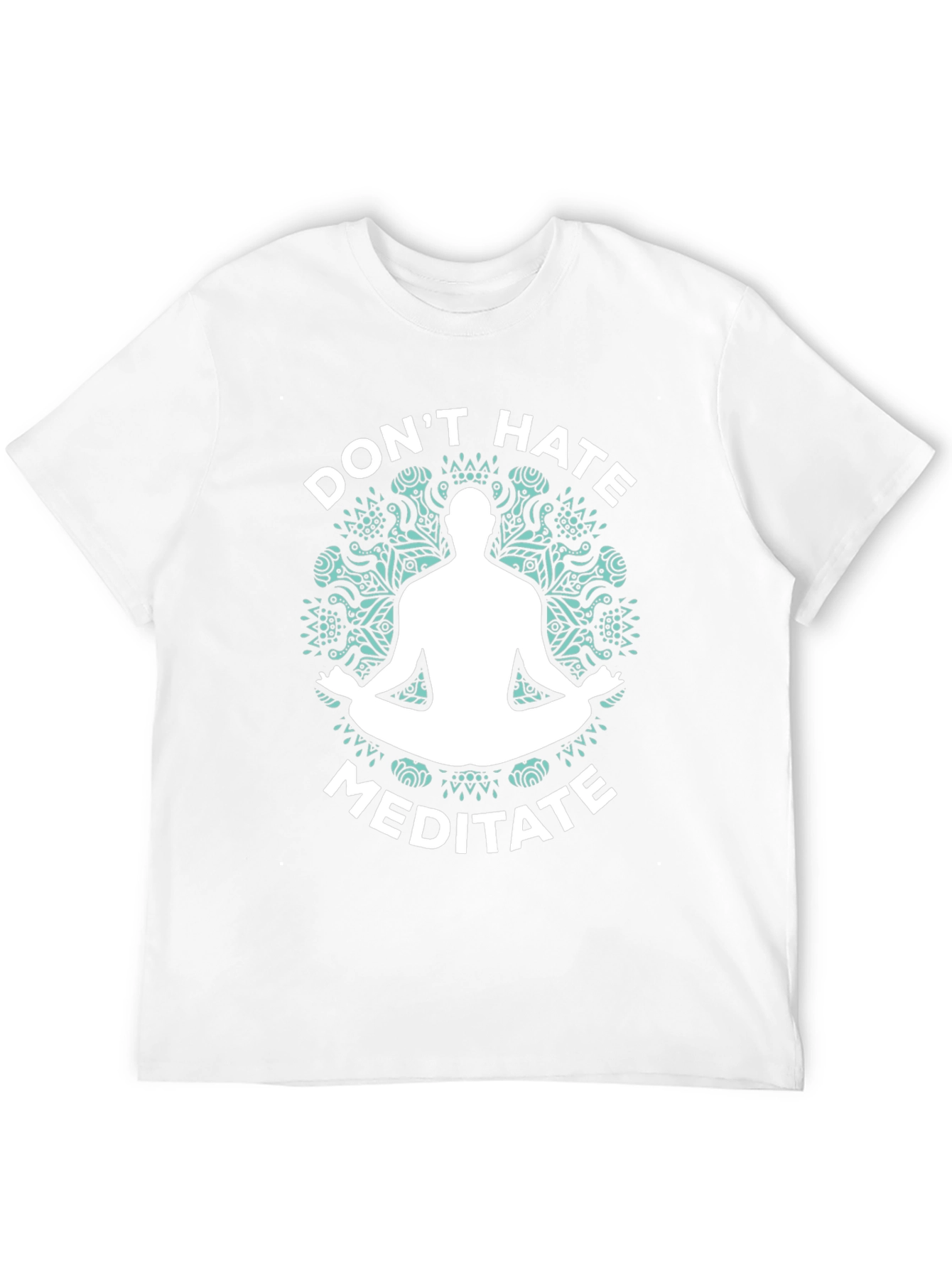 Dont Hate Meditate Black Graphic T-Shirt