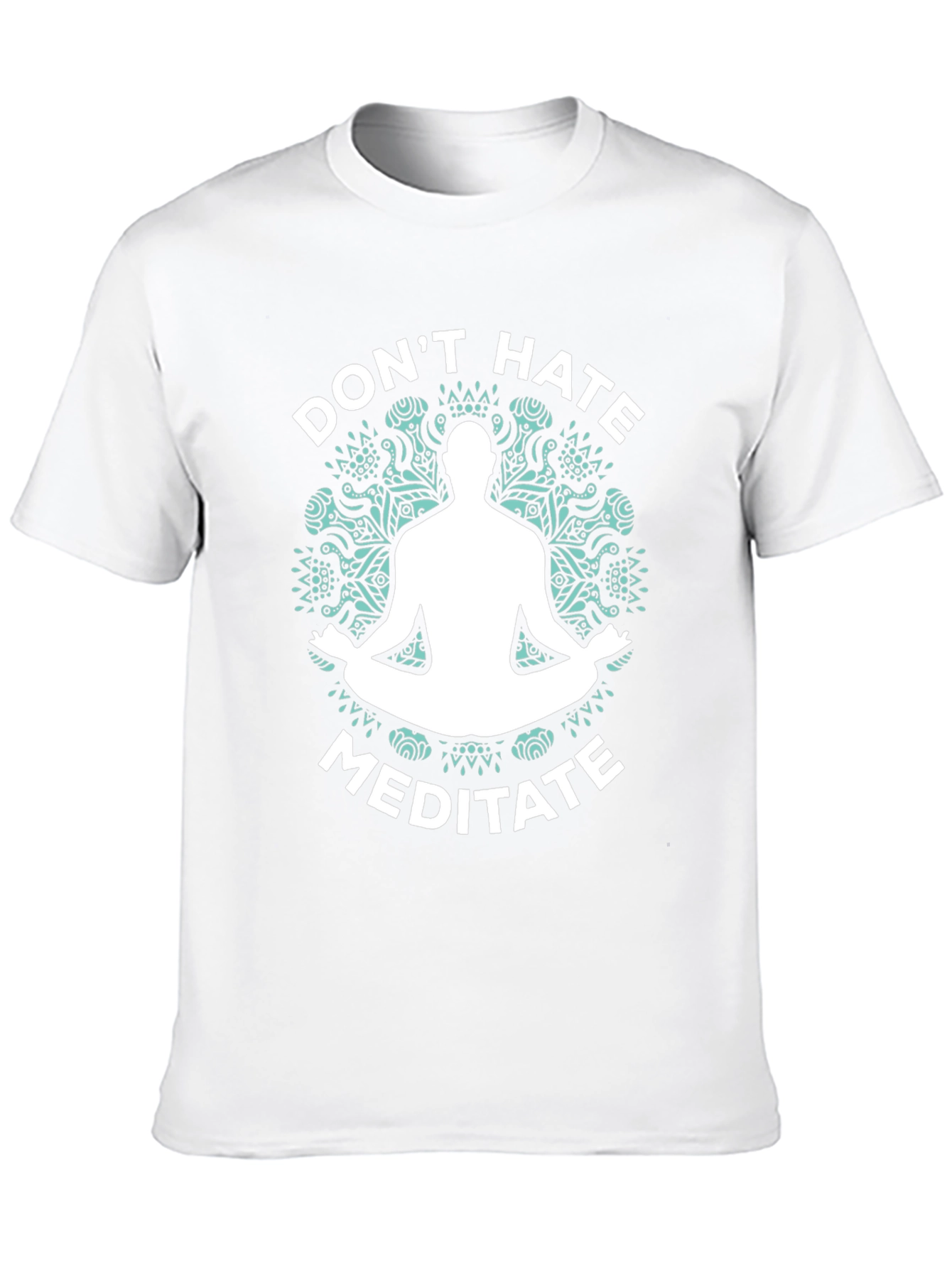 Dont Hate Meditate Black Graphic T-Shirt