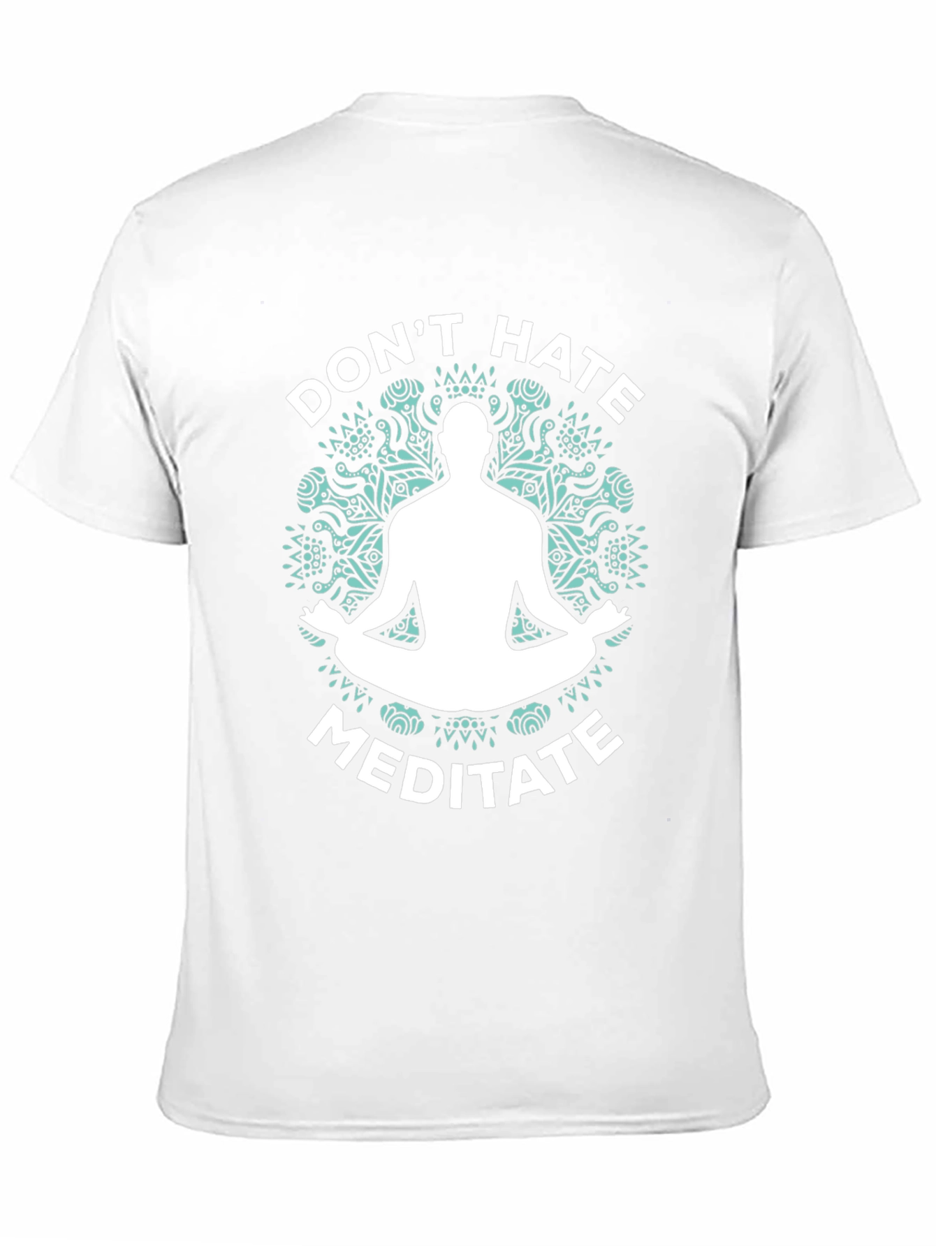 Dont Hate Meditate Black Graphic T-Shirt