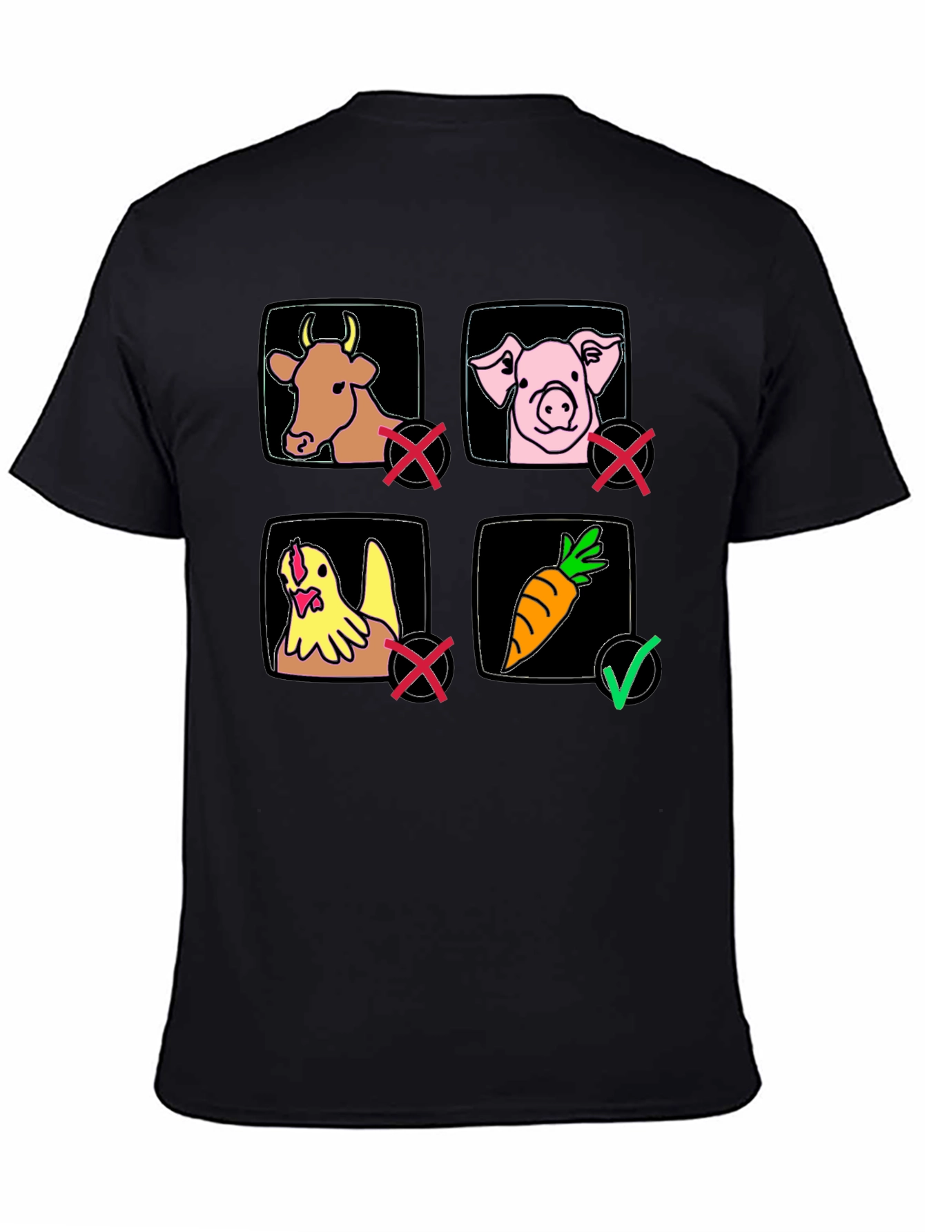 Vegan Life T-Shirt Black 100% Cotton