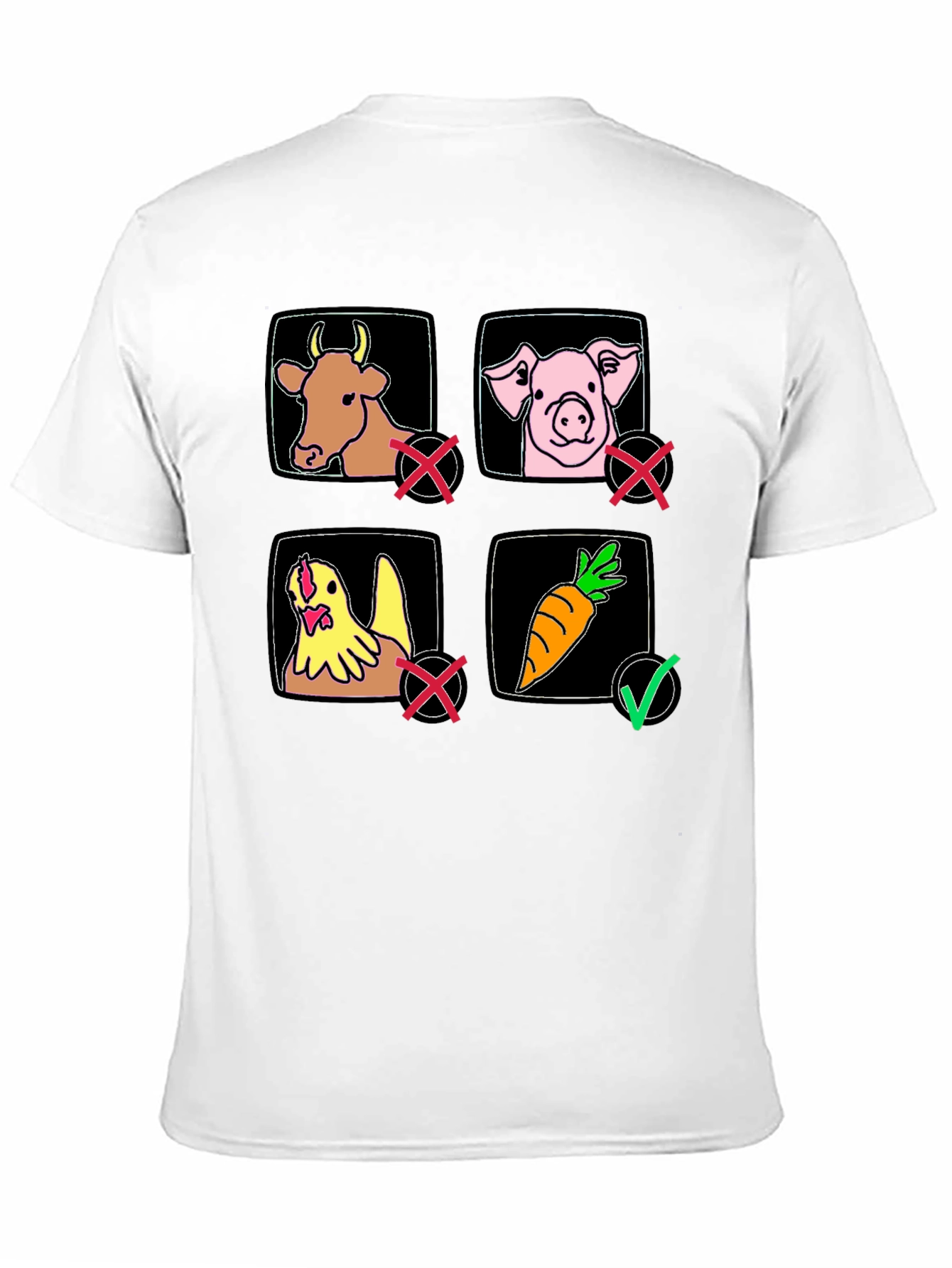 Vegan Life T-Shirt Black 100% Cotton