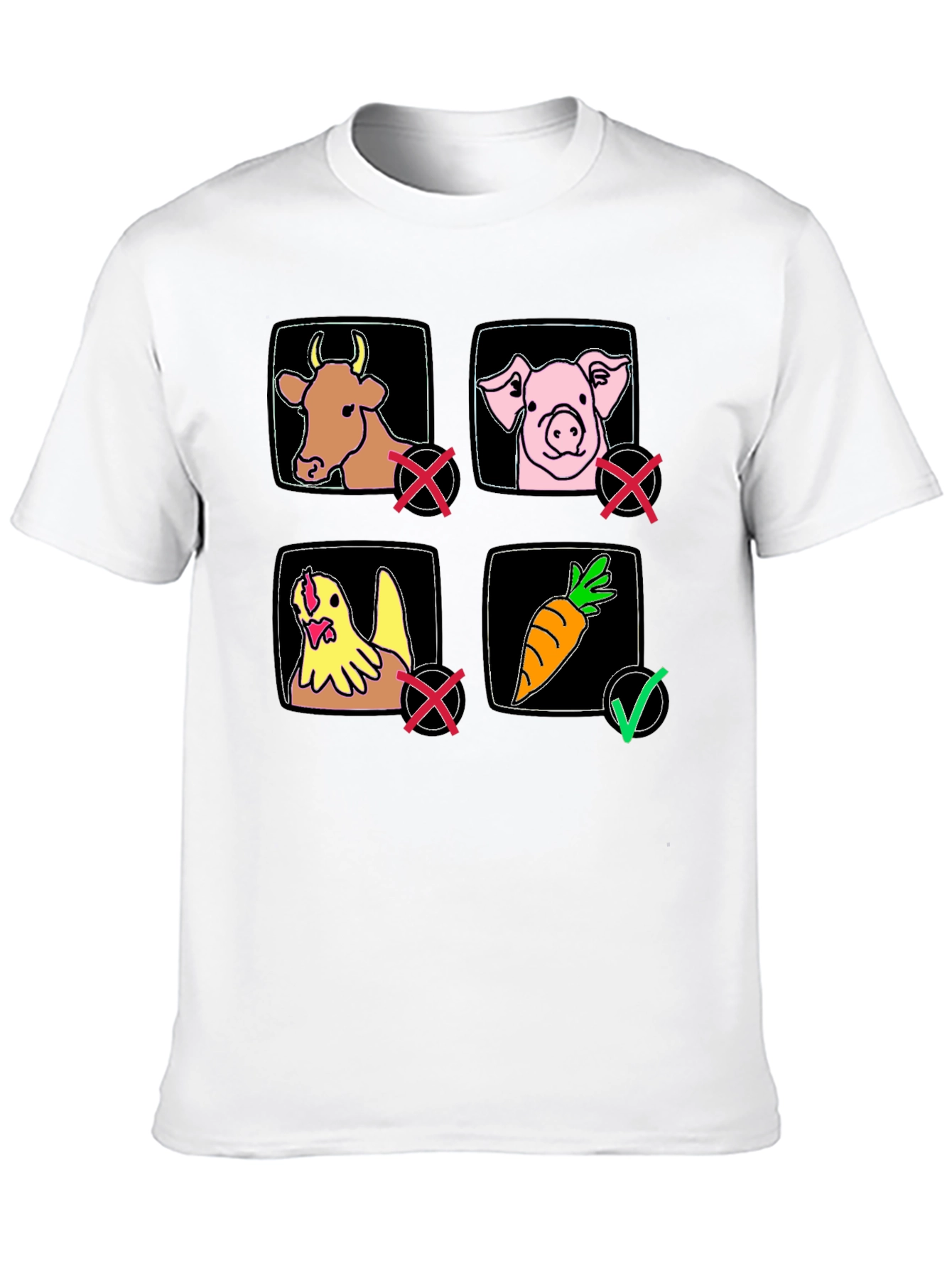 Vegan Life T-Shirt Black 100% Cotton
