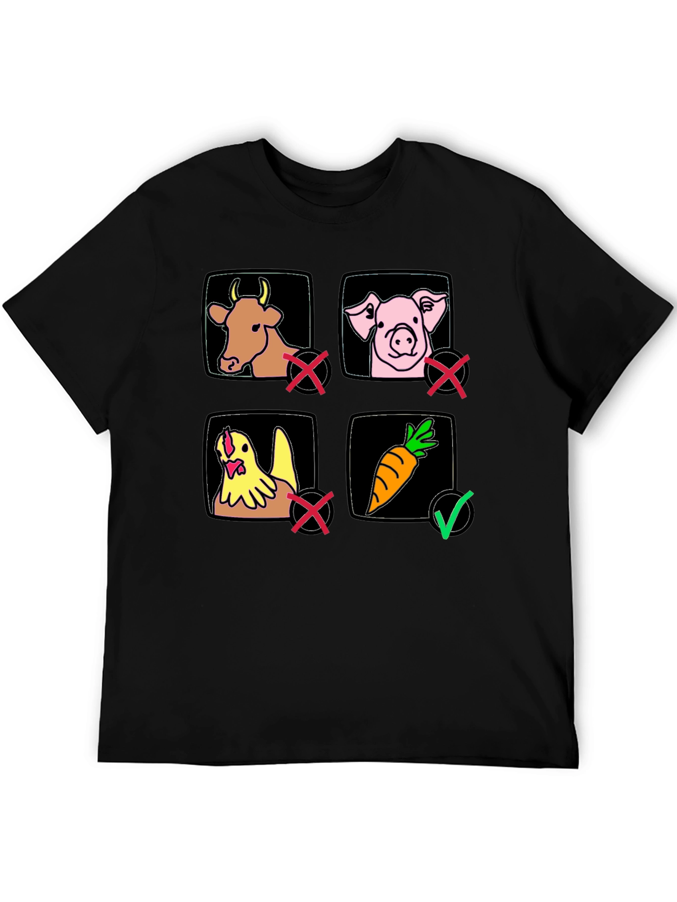 Vegan Life T-Shirt Black 100% Cotton