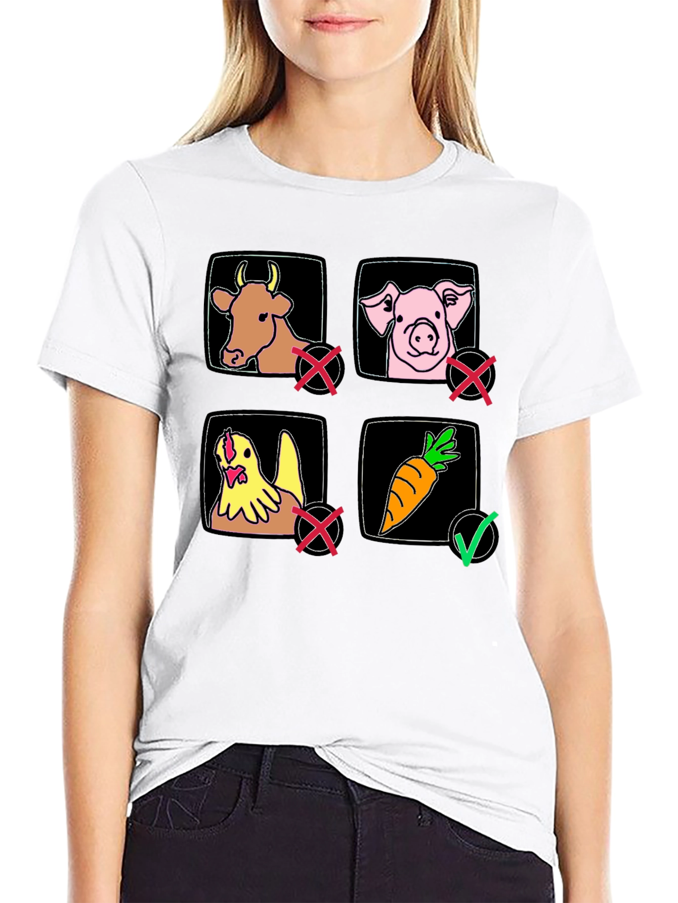 Vegan Life T-Shirt Black 100% Cotton