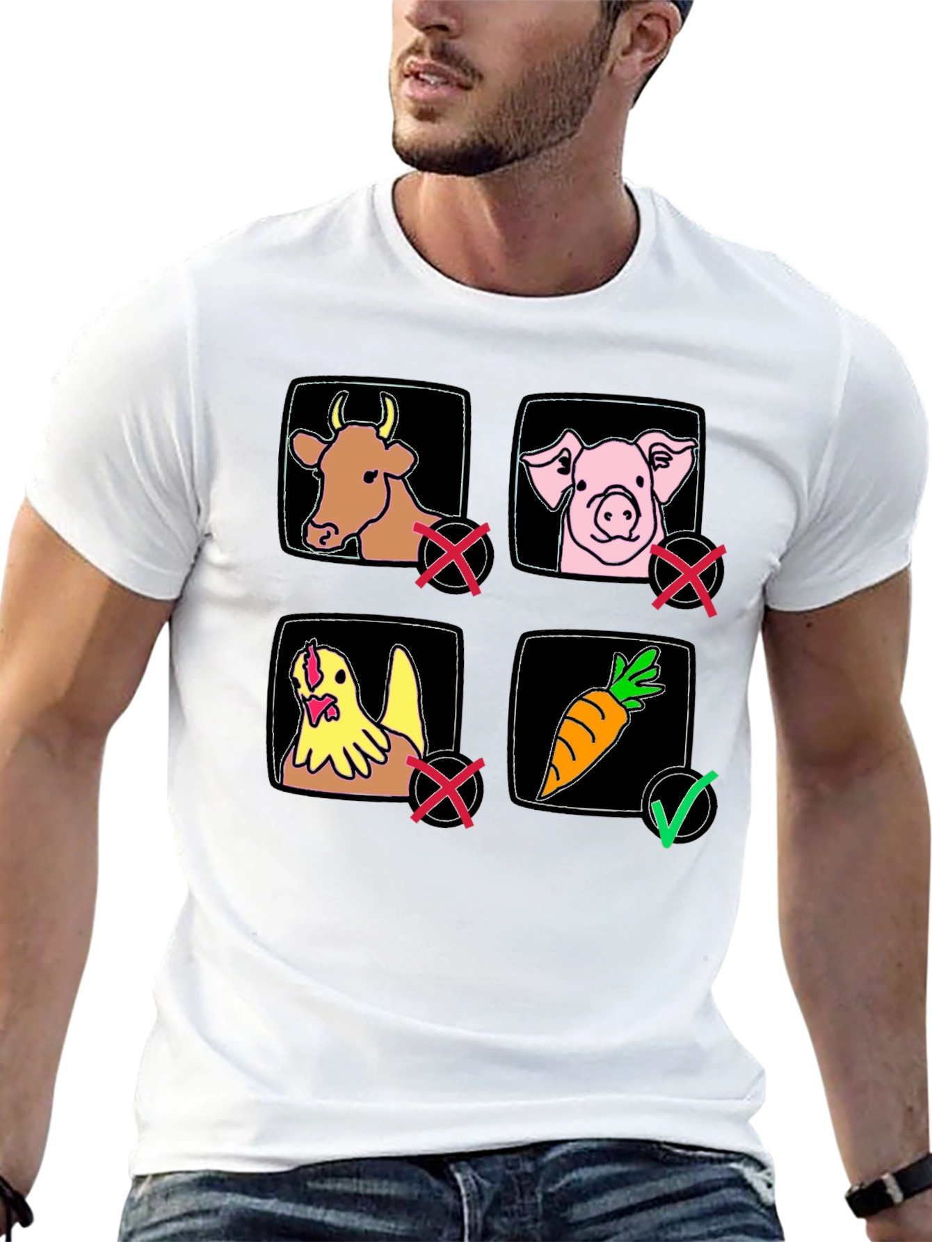 Vegan Life T-Shirt Black 100% Cotton