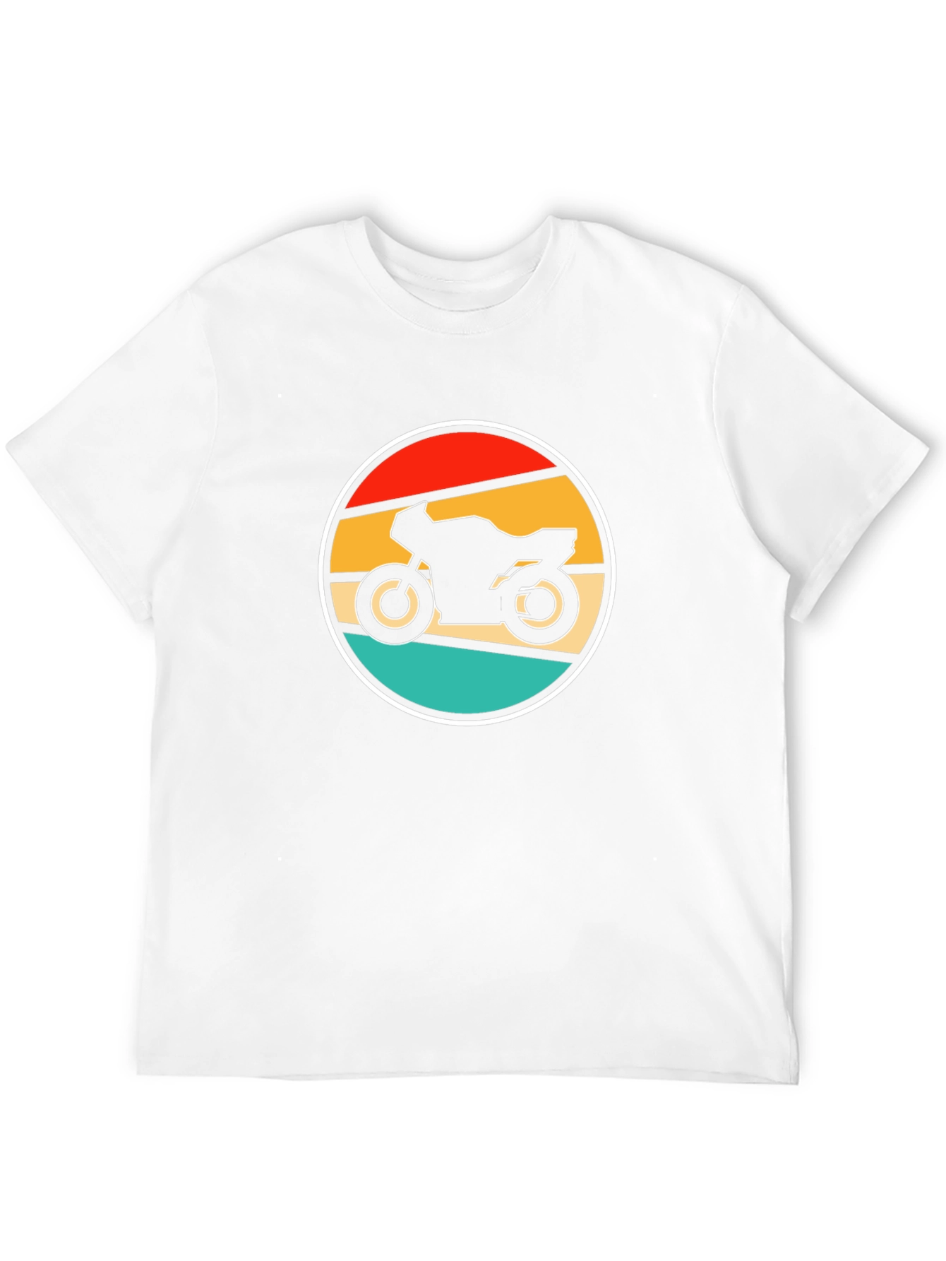 Retro Motorcycle Graphic T-Shirt - Black