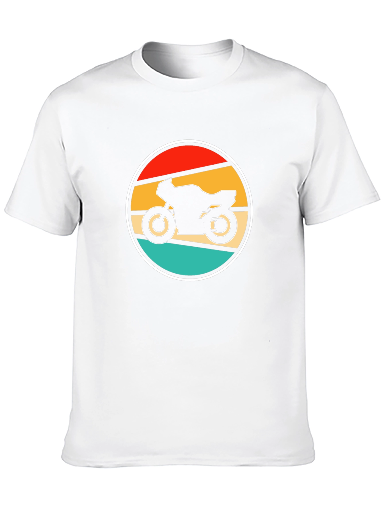 Retro Motorcycle Graphic T-Shirt - Black