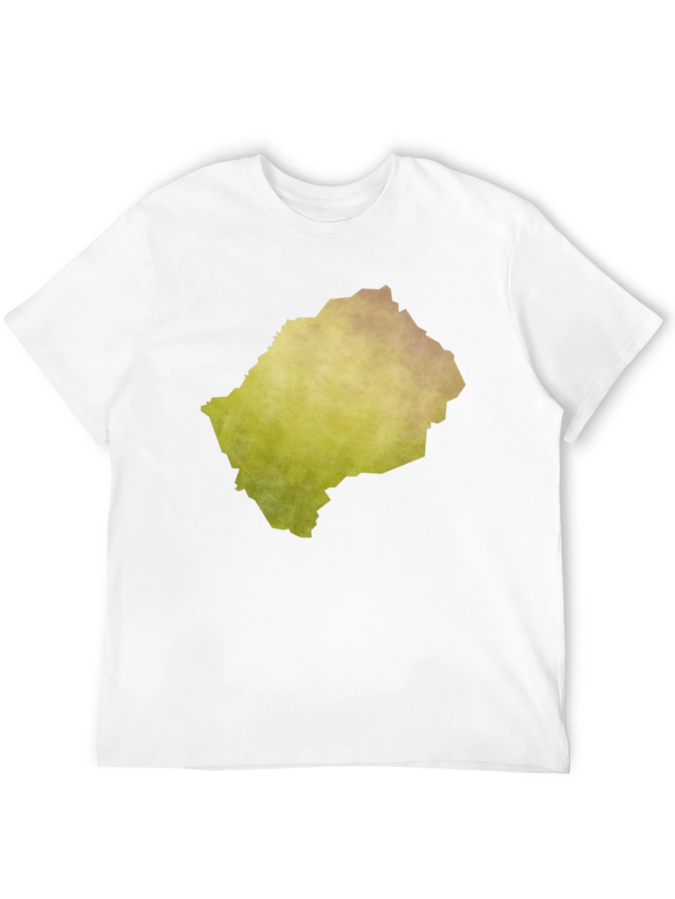 Lesotho Map Graphic Print Black Tee