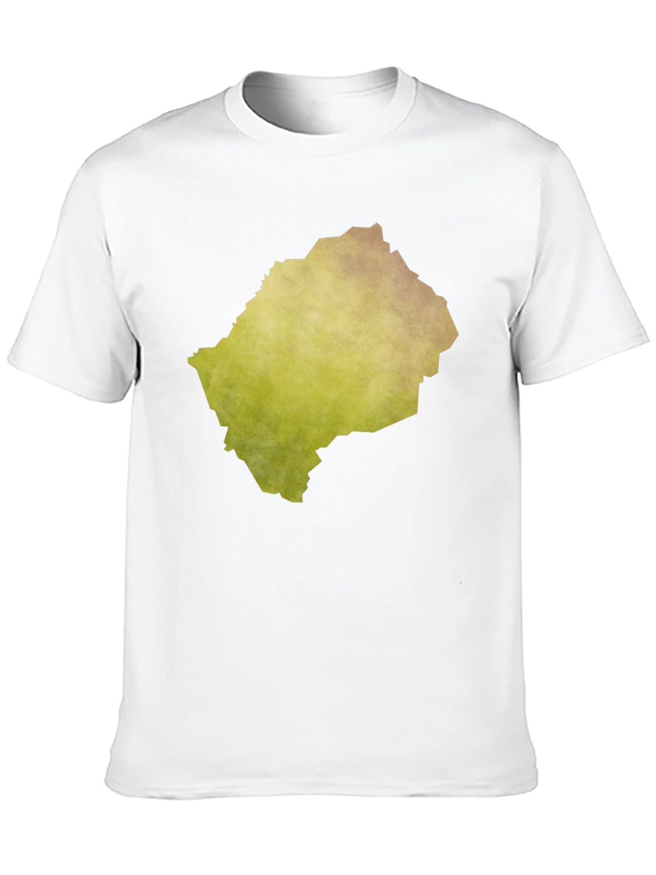Lesotho Map Graphic Print Black Tee