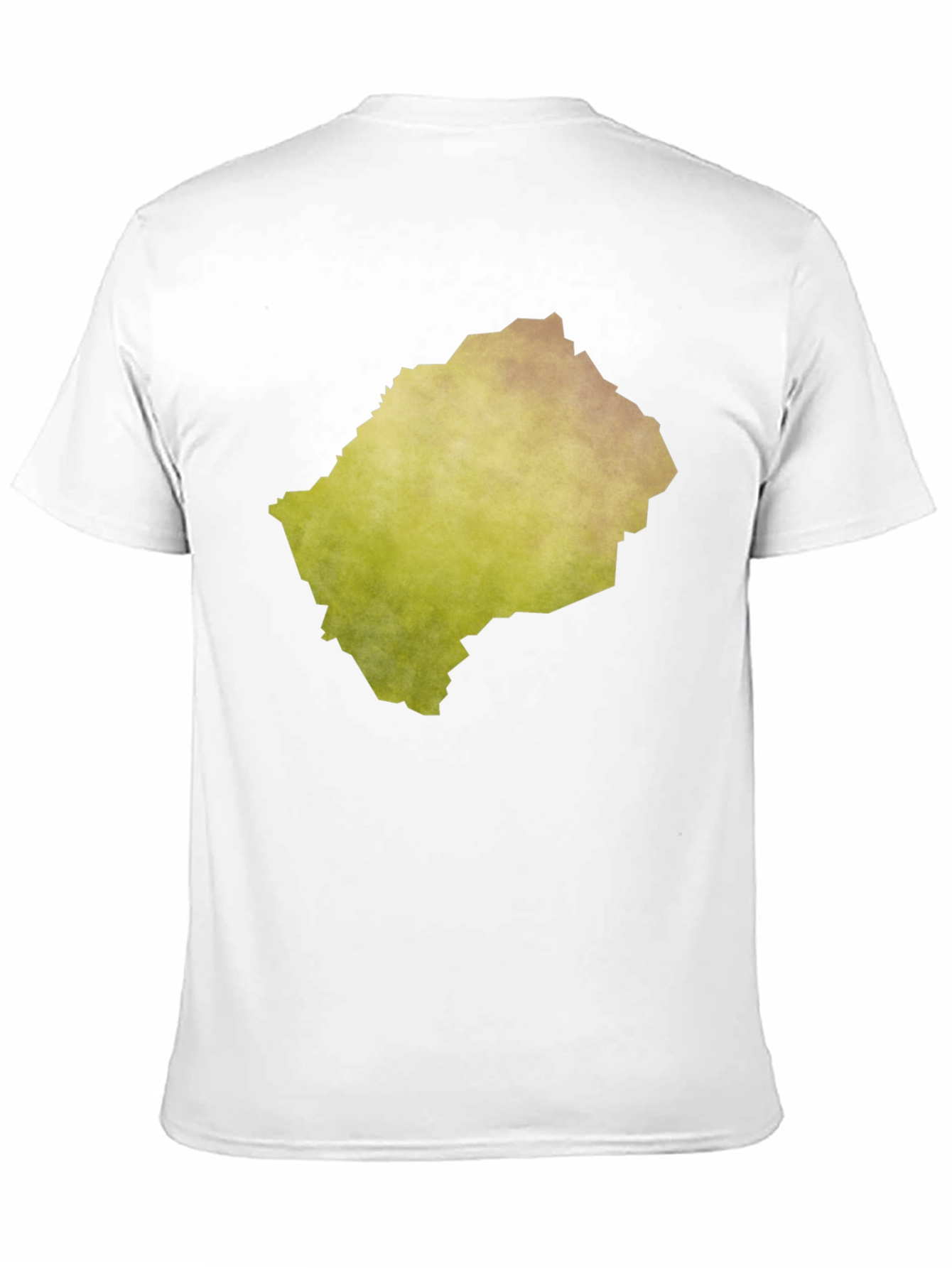 Lesotho Map Graphic Print Black Tee