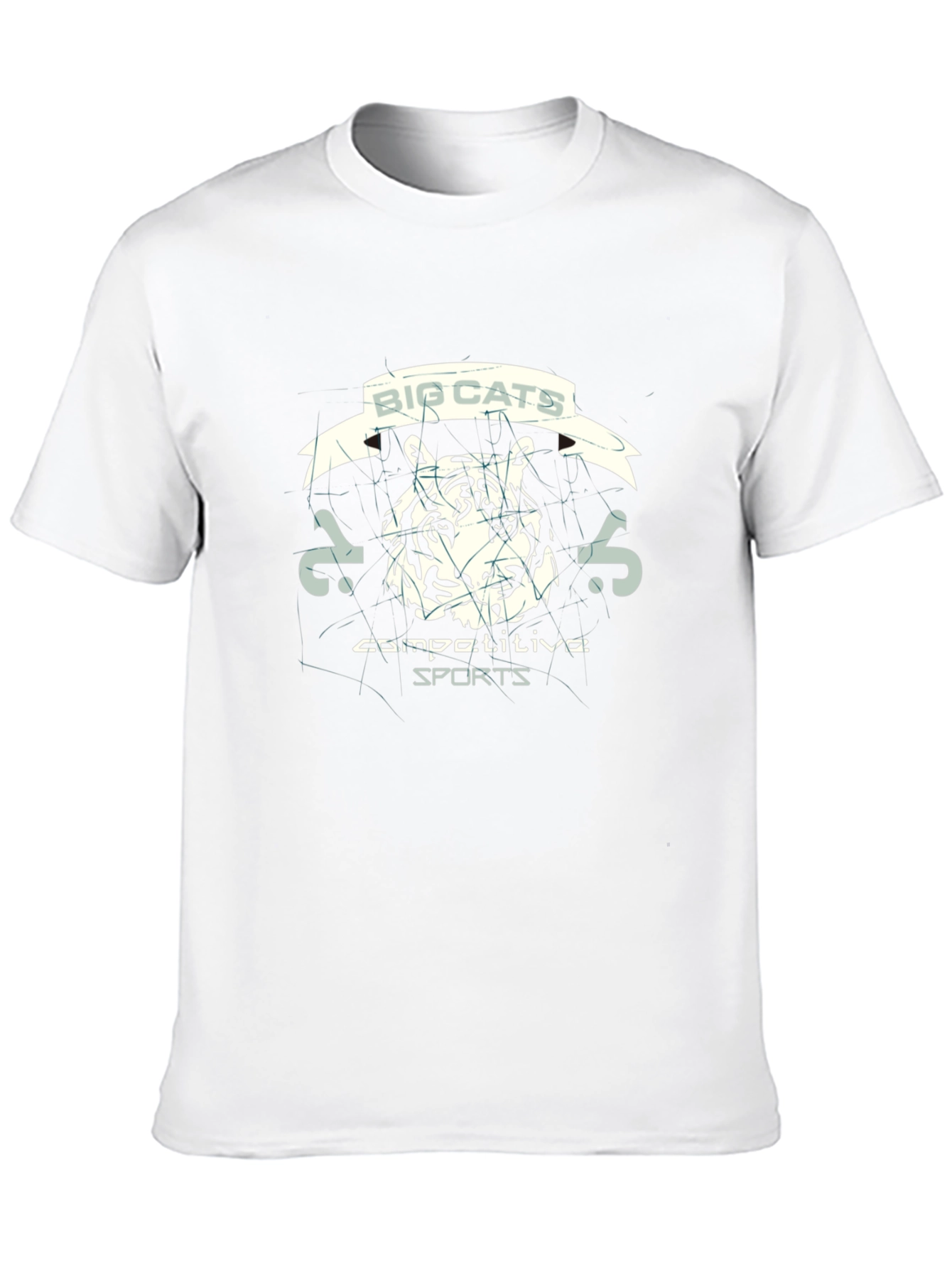 Big Cats Competitive Sports Black T-Shirt
