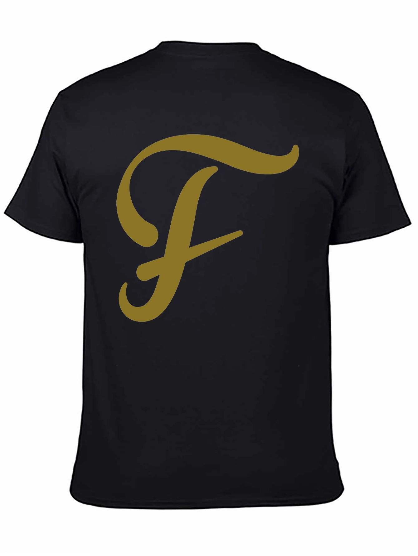 Black T-Shirt with Letter F Graphic