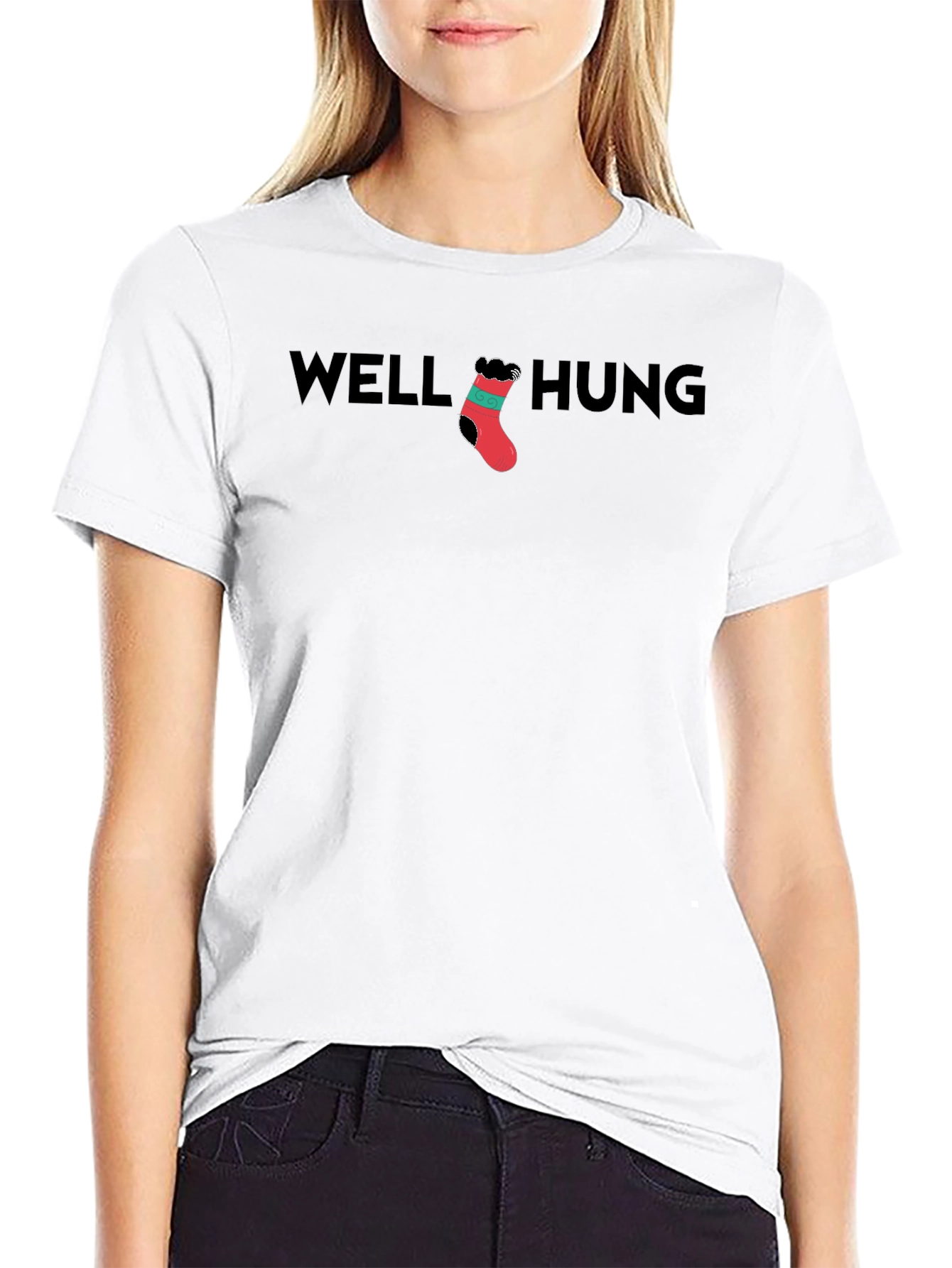 Well Hung Christmas Holiday Mens T-Shirt