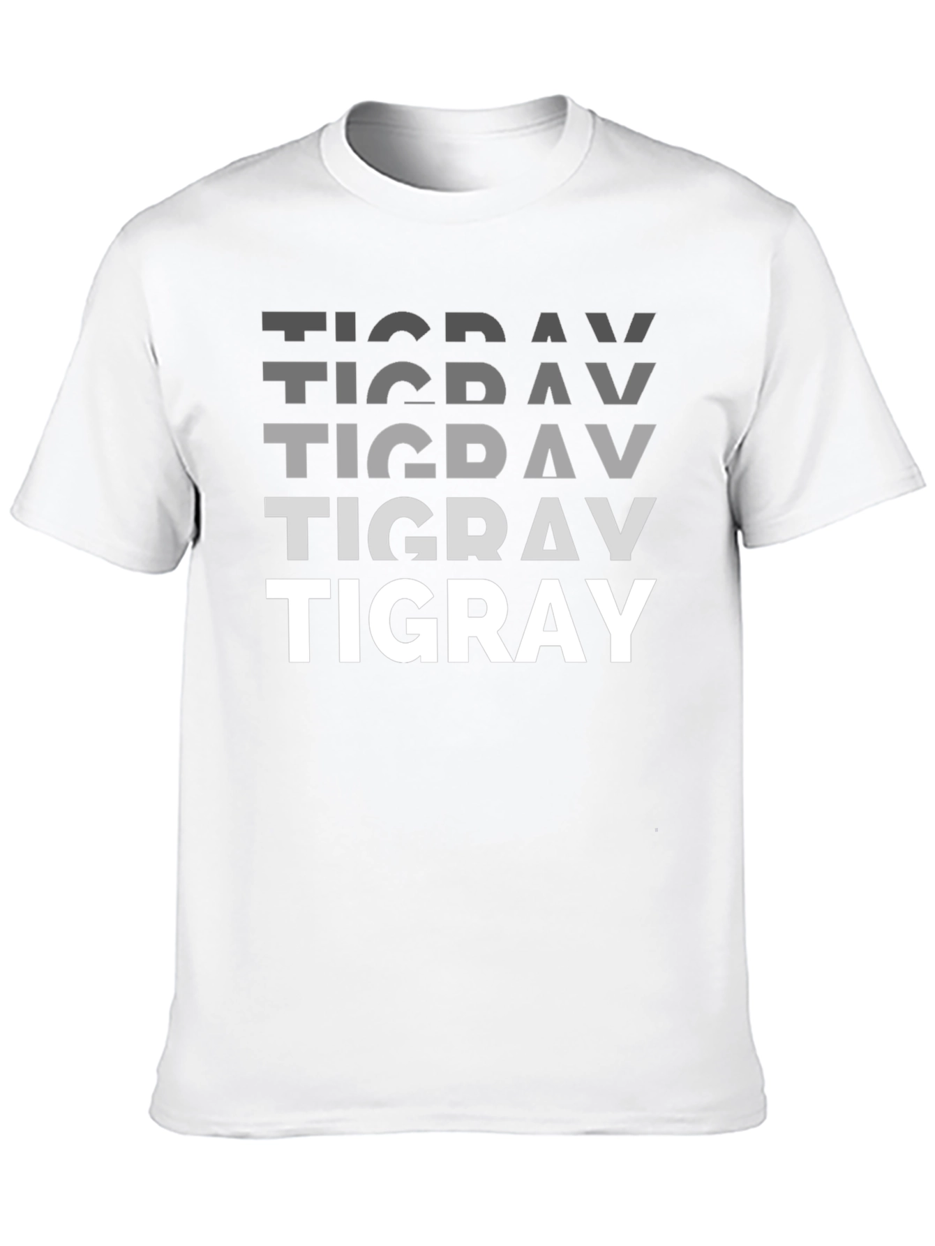 Tigray Text Graphic Tee - Black Unisex T-Shirt