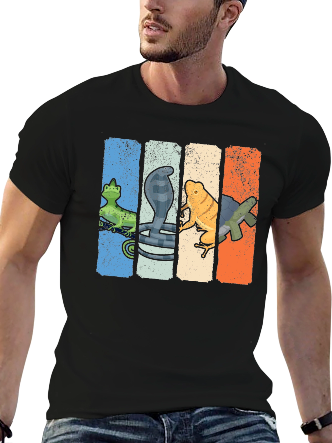 Retro Snake and Frog T-Shirt