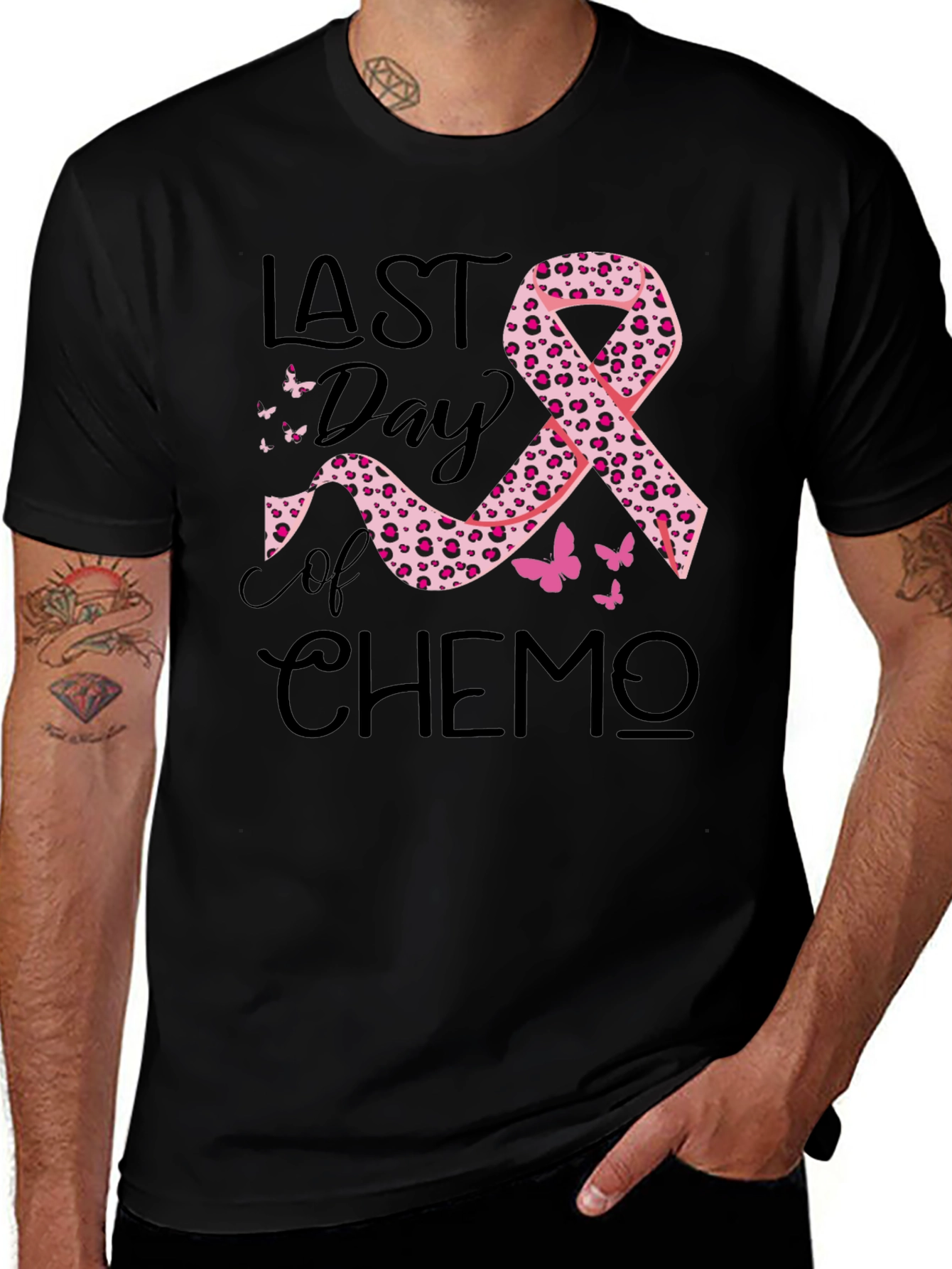 Last Day of Chemo Black T-Shirt