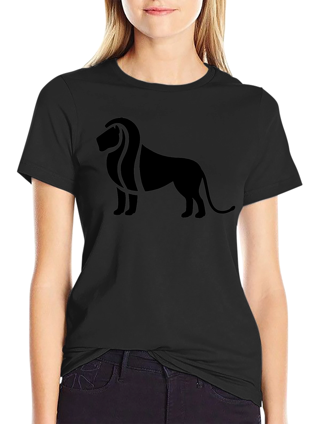 Lion Silhouette Graphic Tee - Bold Style