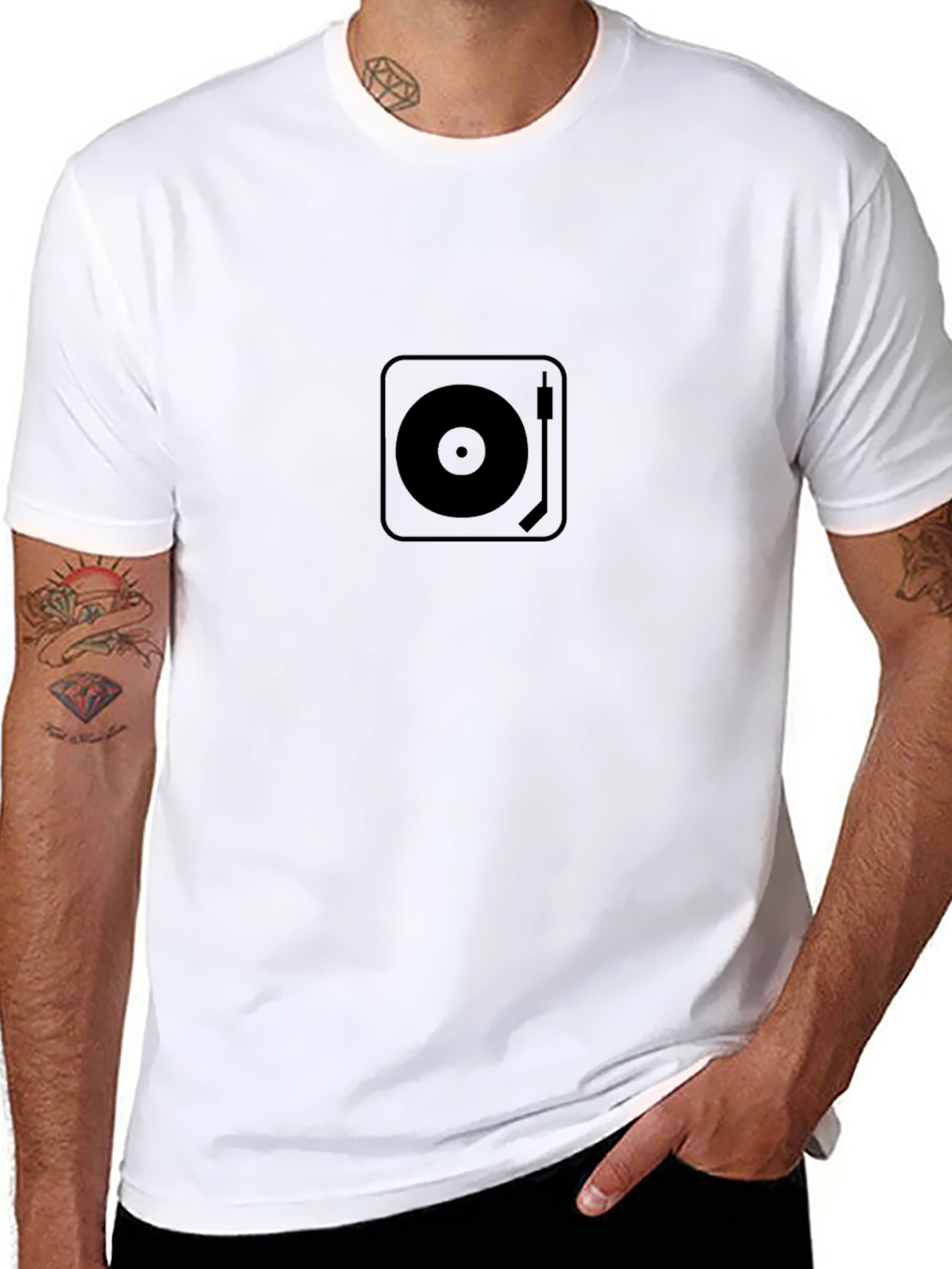 Turntable Graphic Black T-Shirt