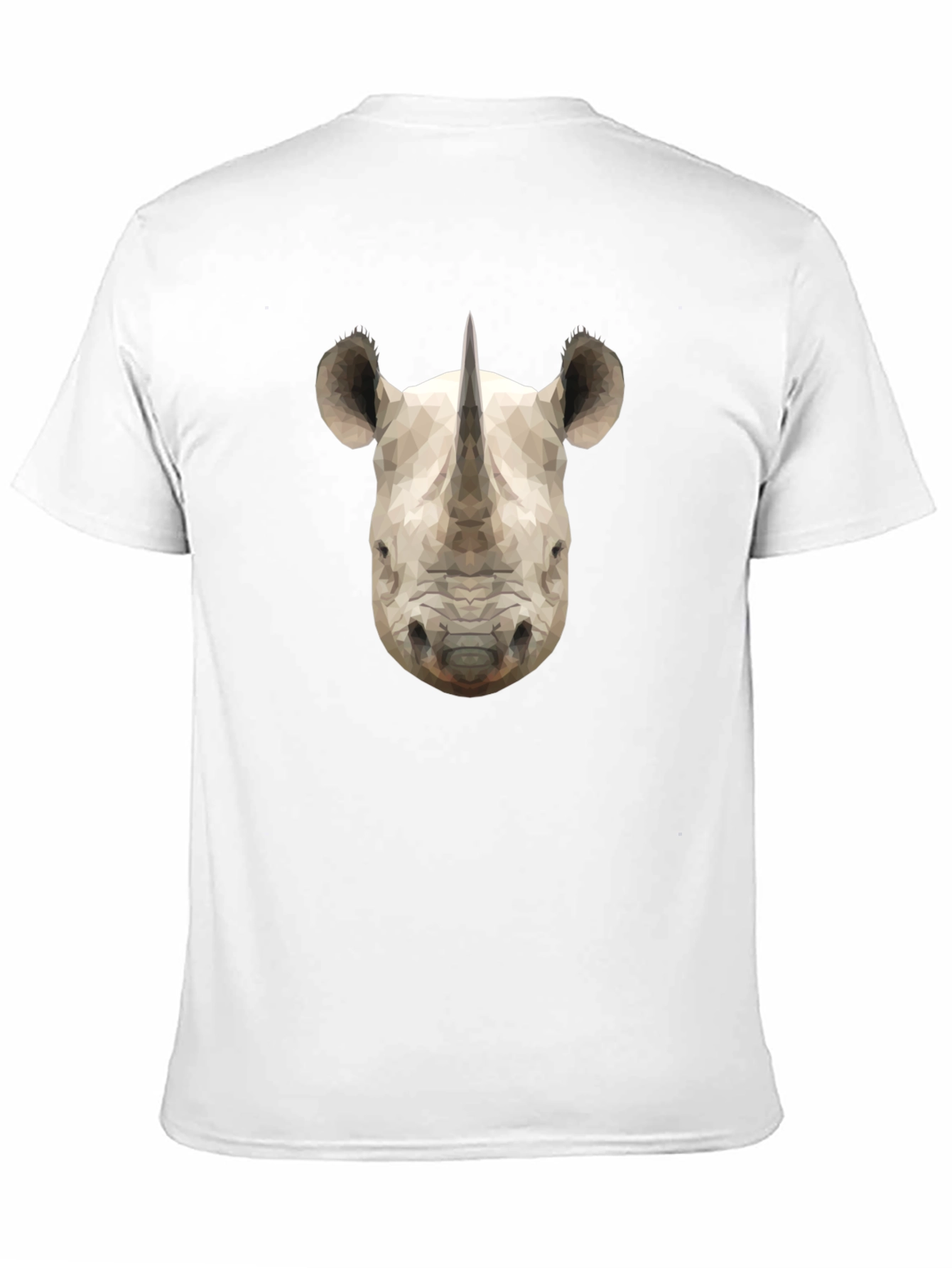 Geometric Rhino Graphic Black T-Shirt