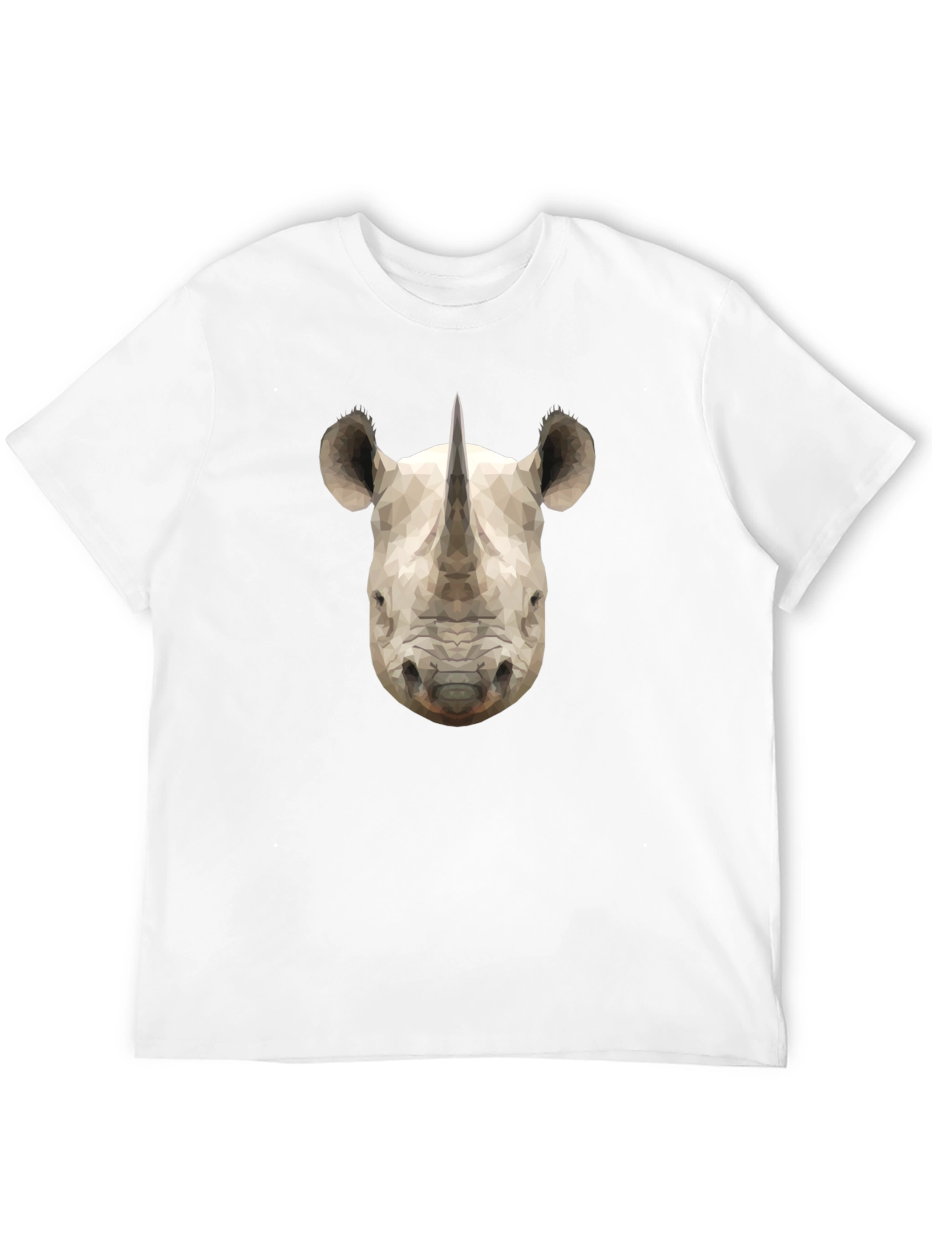 Geometric Rhino Graphic Black T-Shirt