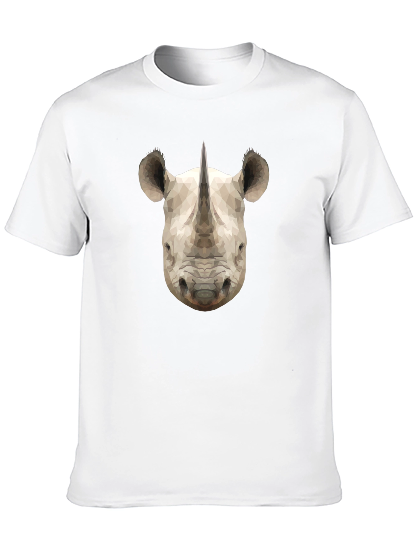 Geometric Rhino Graphic Black T-Shirt