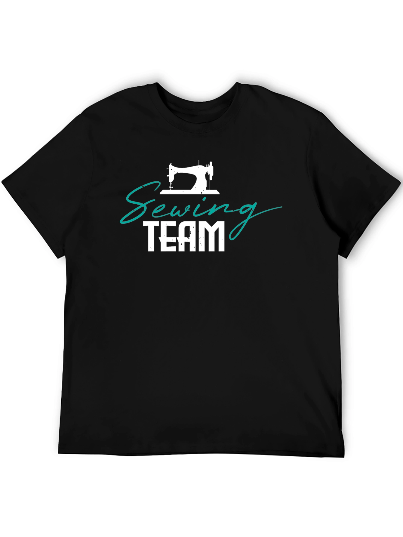 Sewing Team T-Shirt - Black Cotton Crewneck