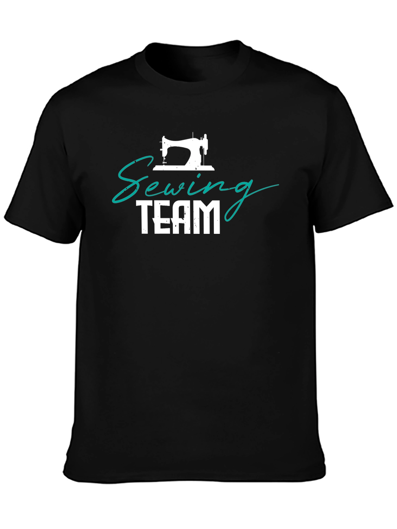 Sewing Team T-Shirt - Black Cotton Crewneck