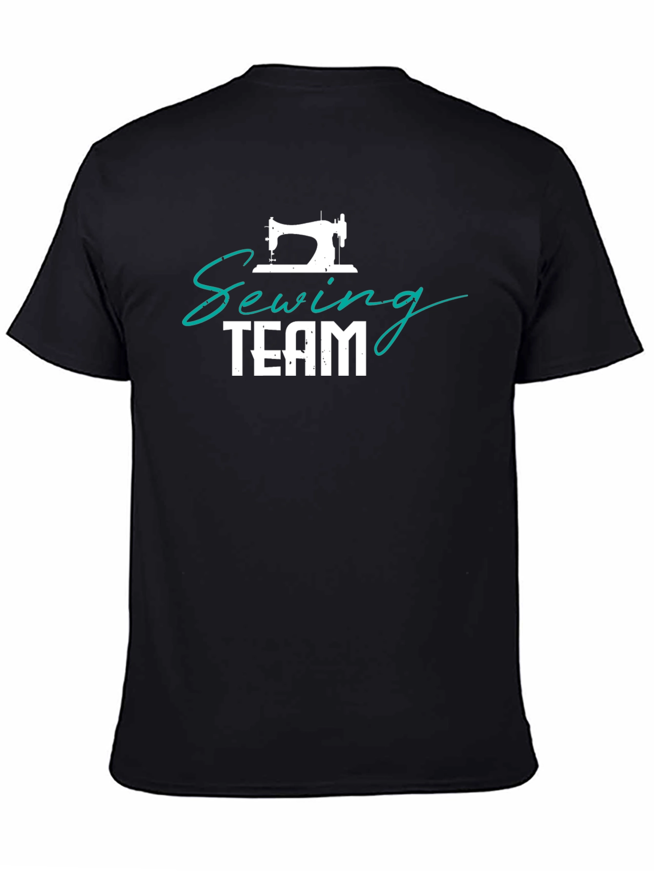 Sewing Team T-Shirt - Black Cotton Crewneck