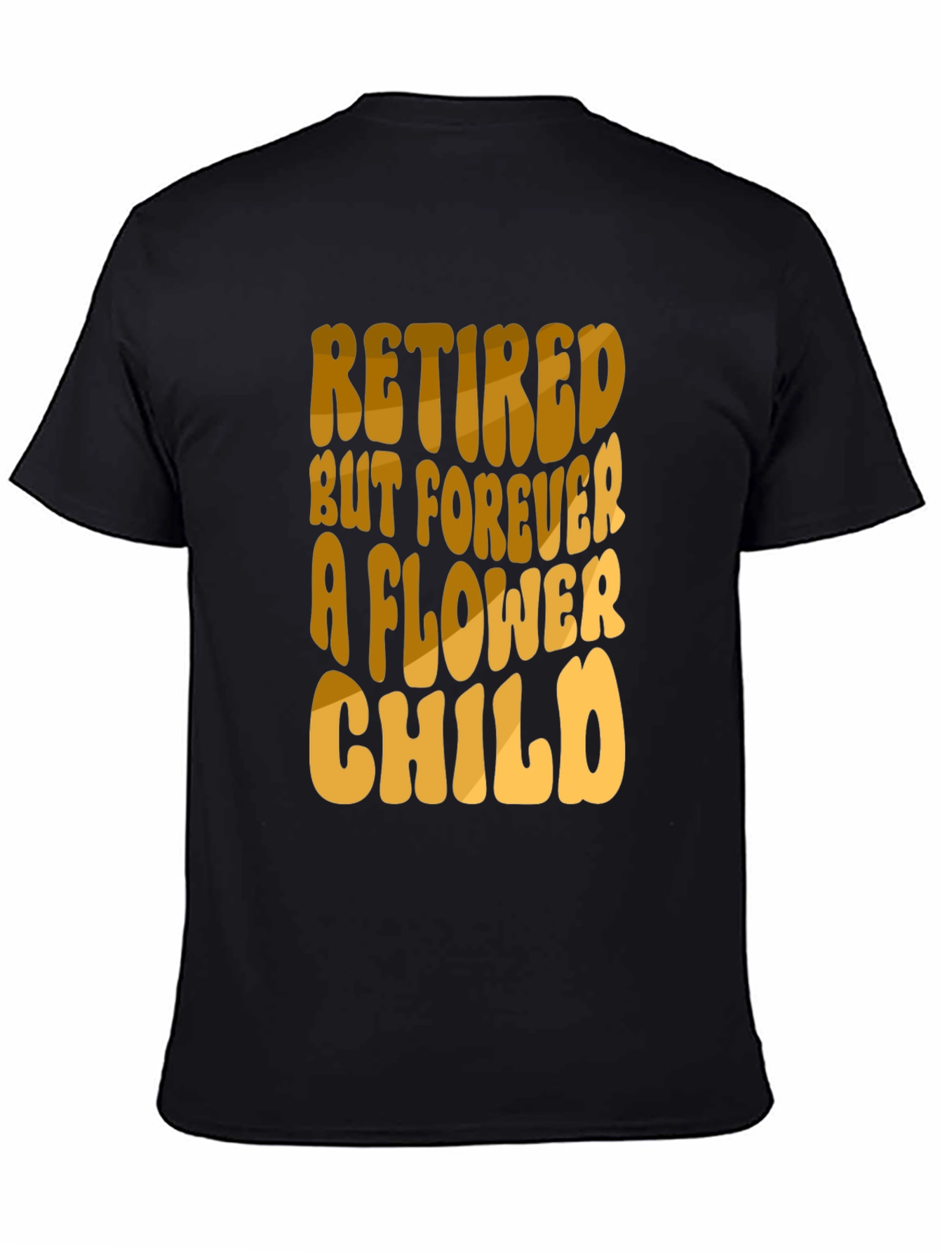 Retired Flower Child Black T-Shirt