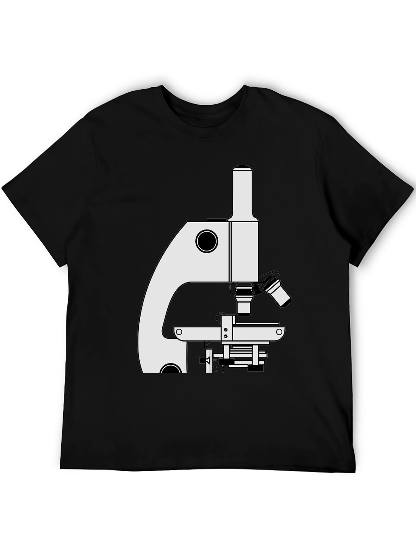 Science Microscope Graphic Tee - Black