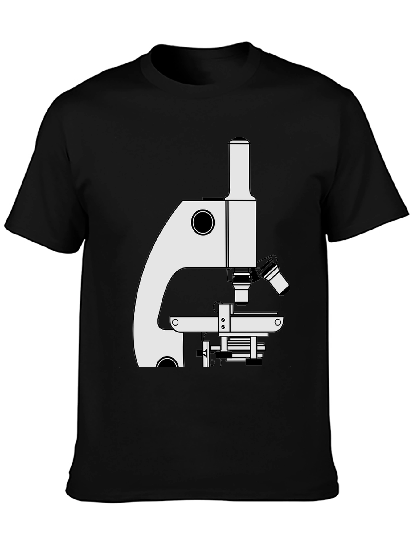 Science Microscope Graphic Tee - Black