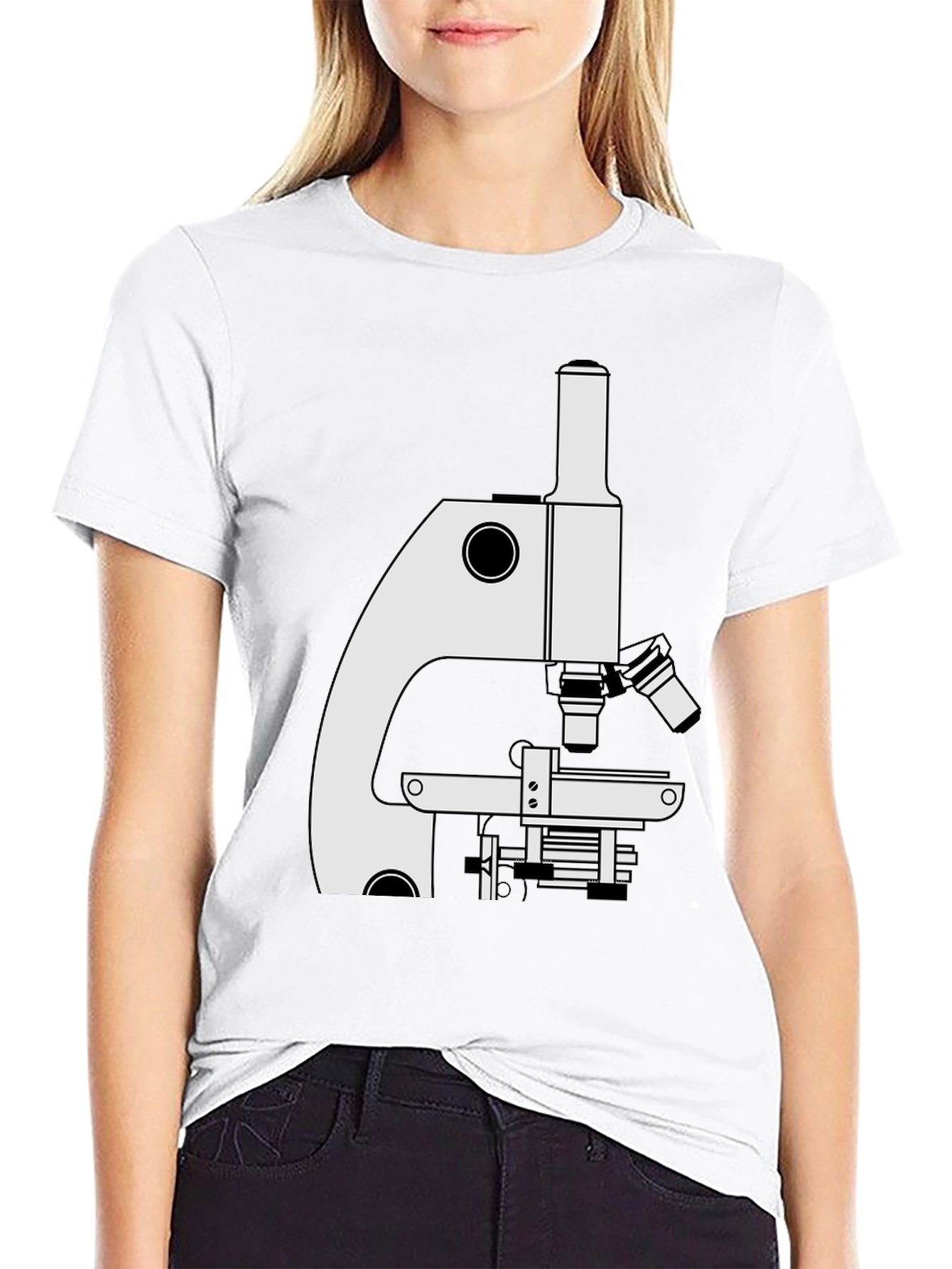 Science Microscope Graphic Tee - Black