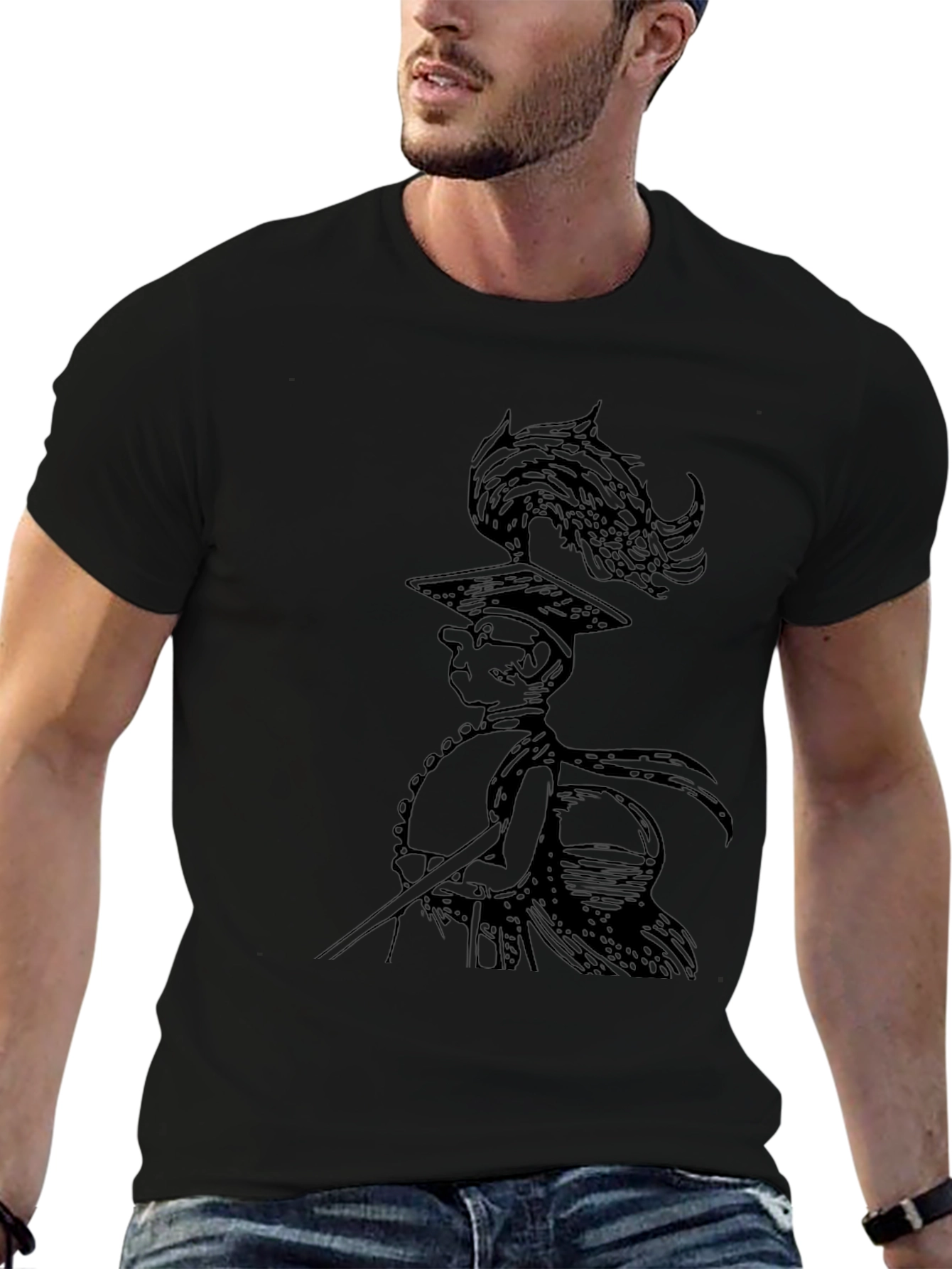 Whimsical Cartoon Figure Graphic T-Shirt